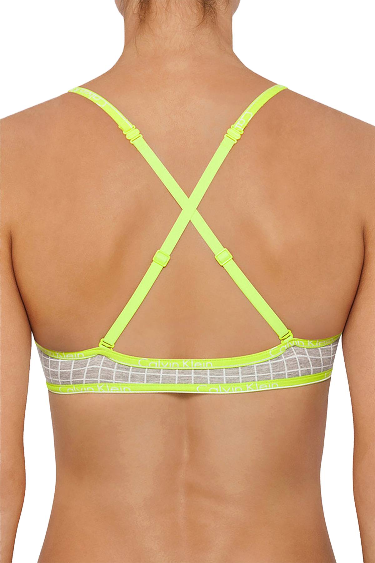 Calvin Klein Simple-Grid Logo 3-in-1 Triangle Bralette