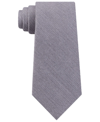 Calvin Klein Slim Herringbone Tie Charcoal