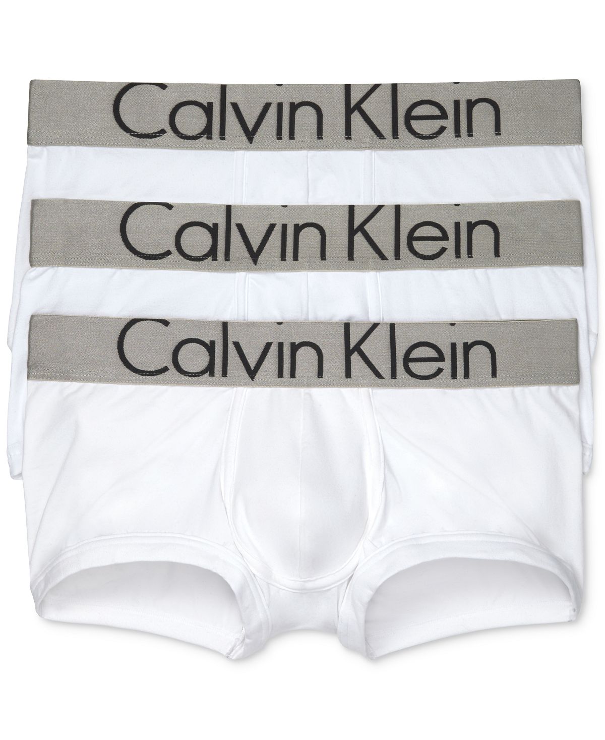 Calvin Klein Steel 3-pk. Micro Low-rise Trunks White