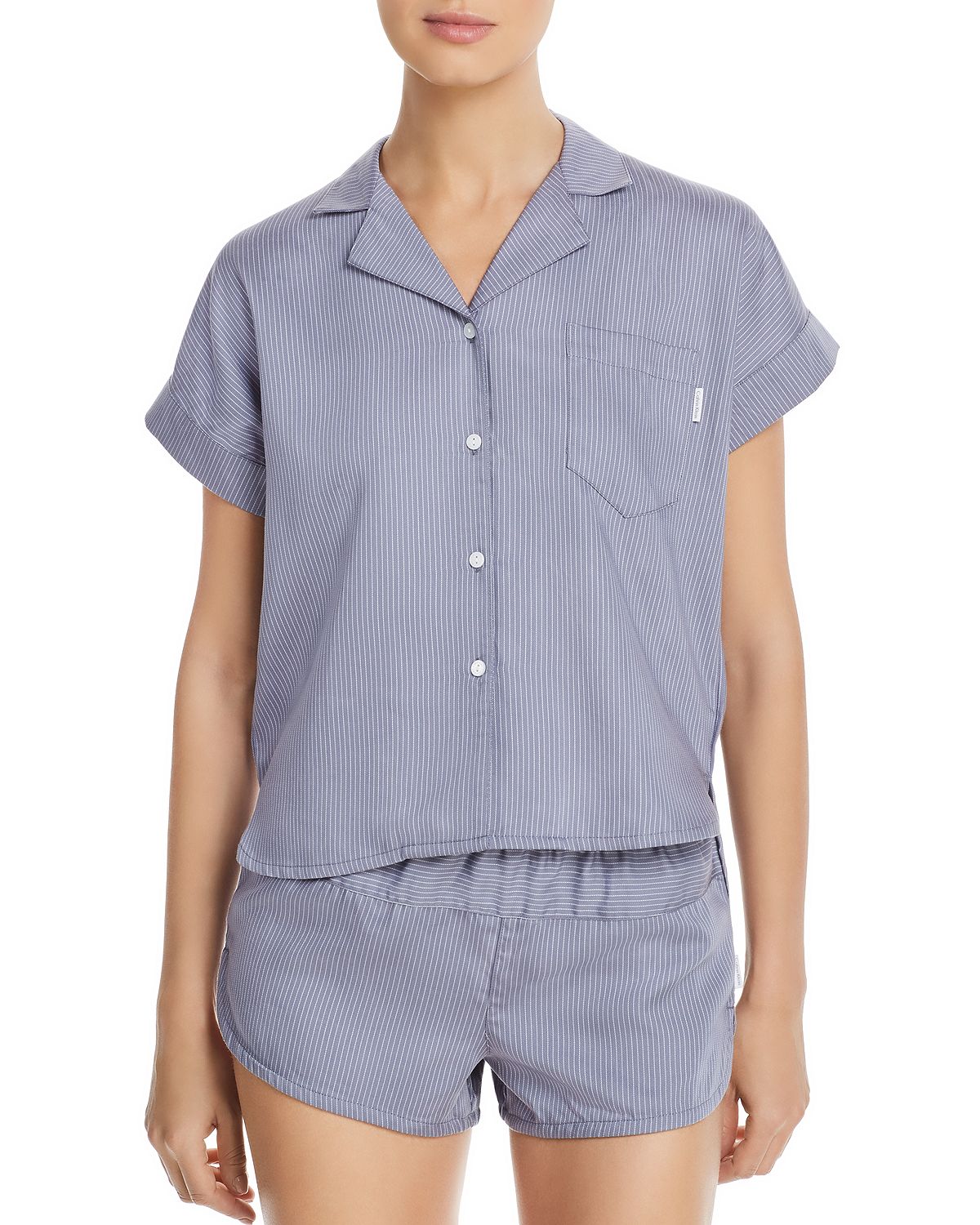 Calvin Klein Striped Sleep Tunic Blue Granite