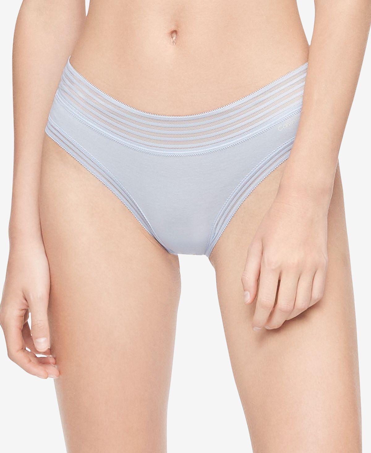 Calvin Klein Striped-waist Hipster Underwear Qd3672 Prepster Blue