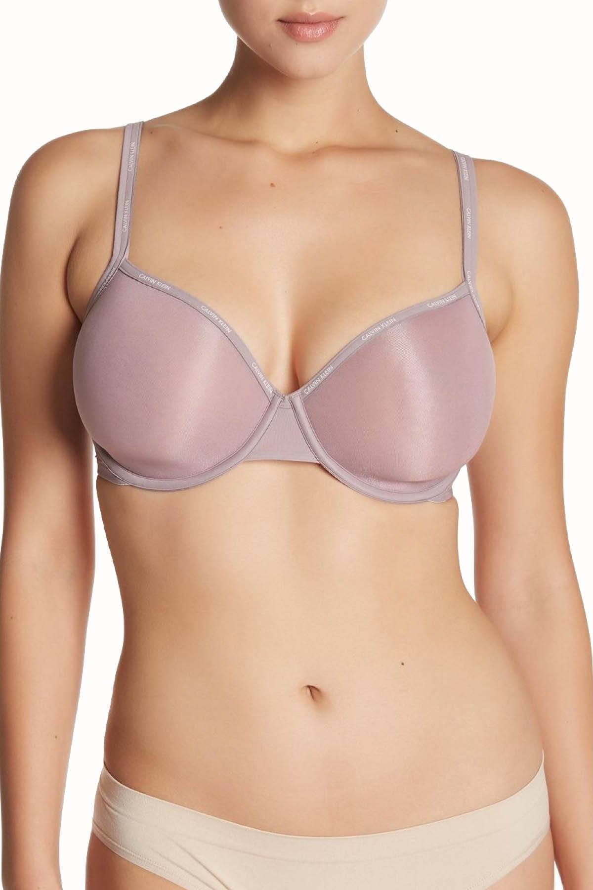 Calvin Klein Violet Dust Sheer Marquisette Underwire Demi Bra Cheapundies