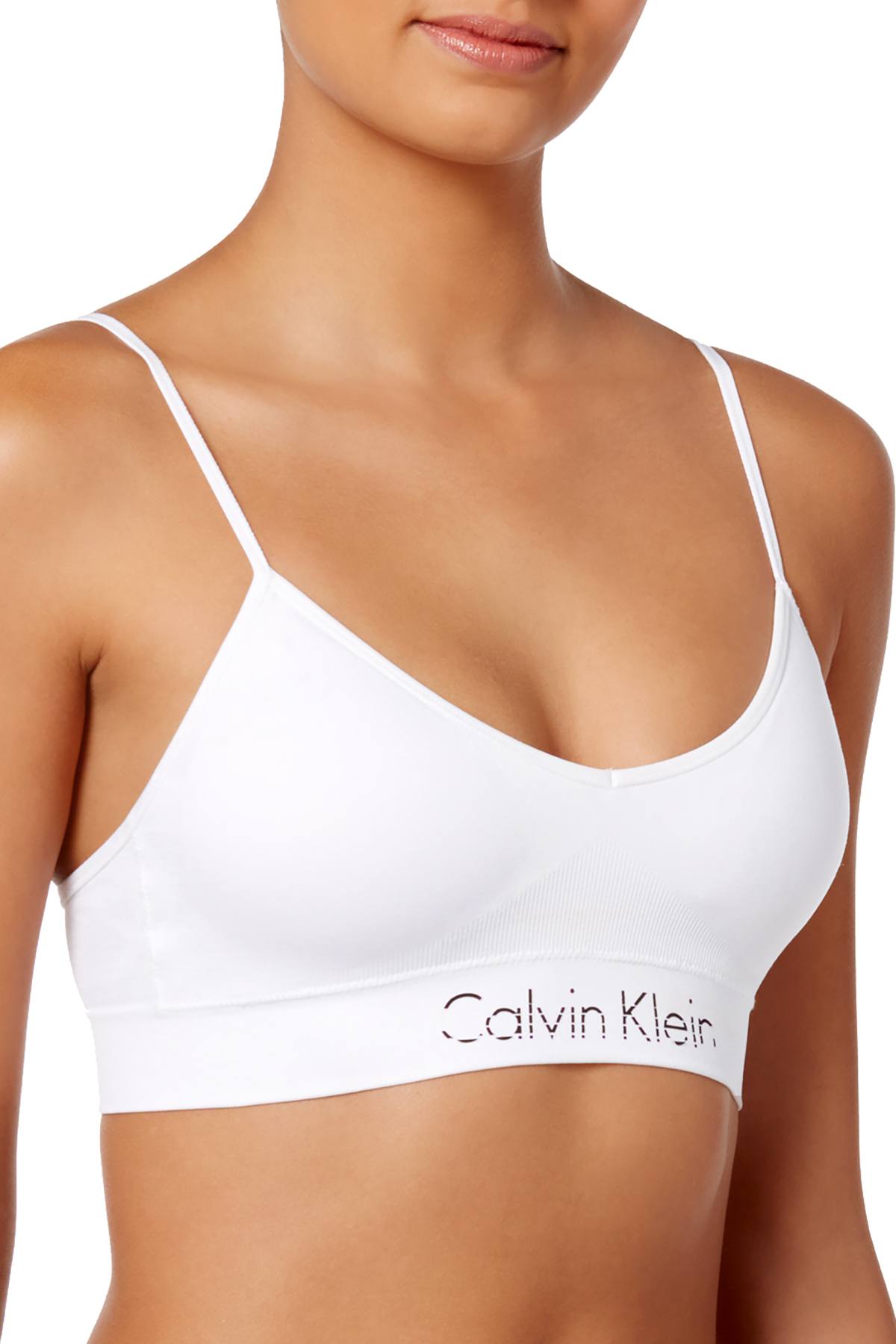 Calvin klein women's hot sale horizon seamless bralette