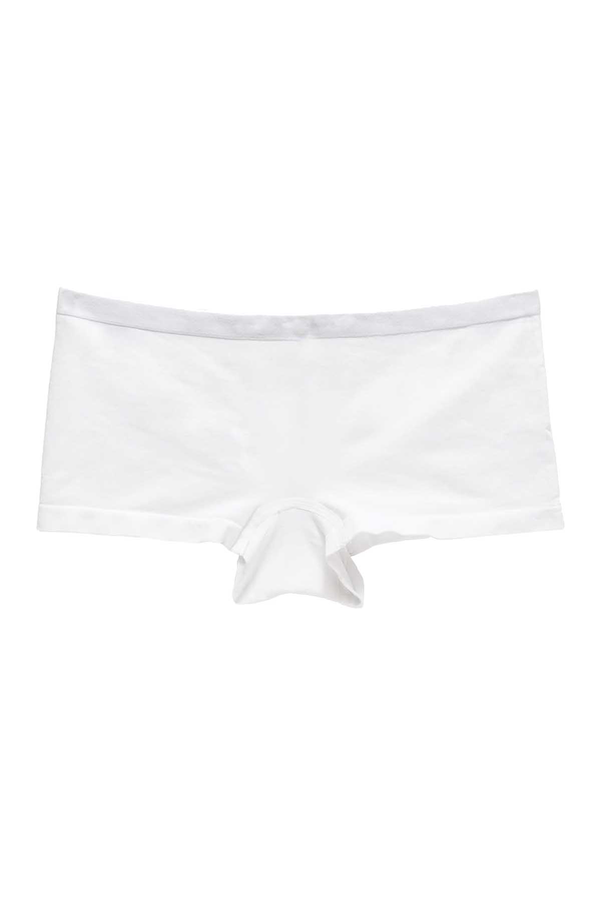 Calvin Klein Women's Pure Ribbed Boyshort Panty, White, X-Small at
