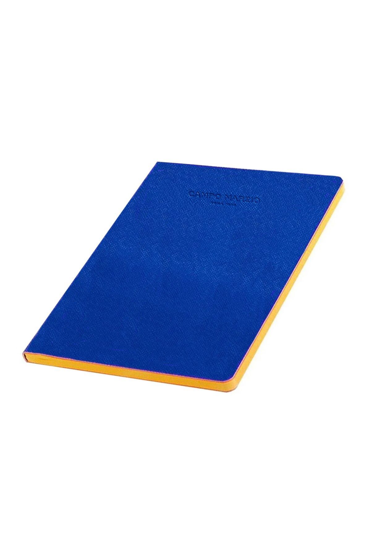 Campo Marzio Ocean-Blue/Yellow Pebbled Faux-Leather Journal