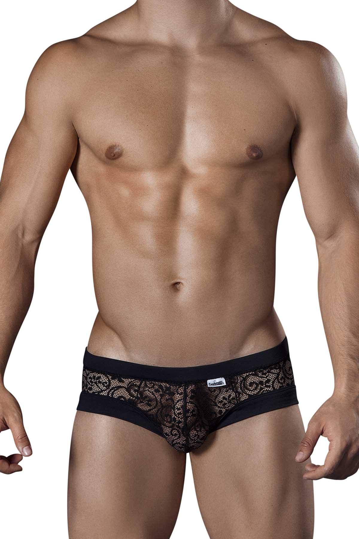 Candyman Black Sheer-Lace Brief