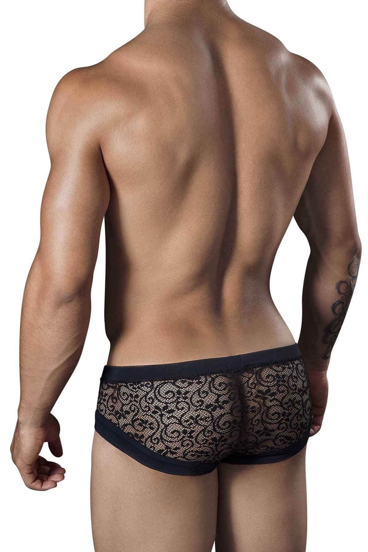 Candyman Black Sheer-Lace Brief