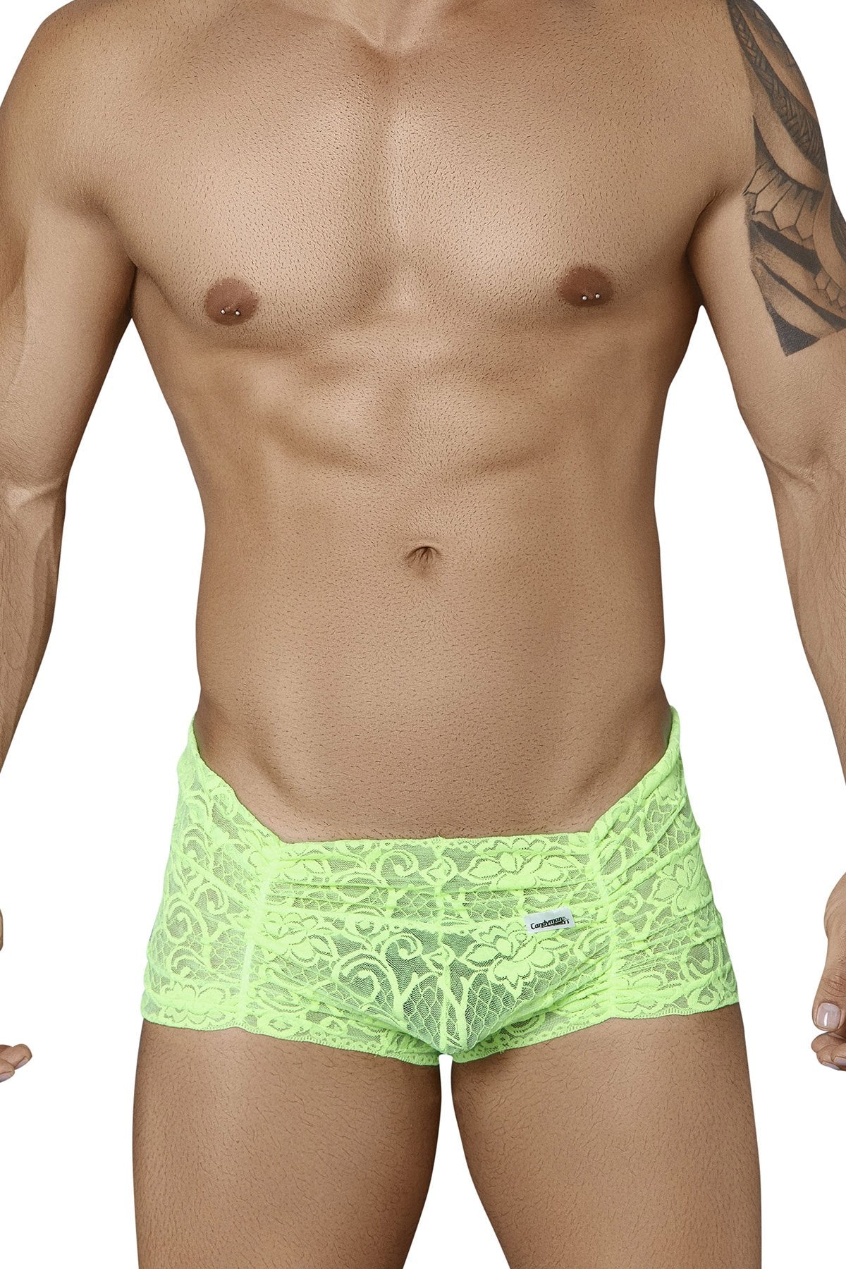 Candyman Hot Green Neon Lace Trunk