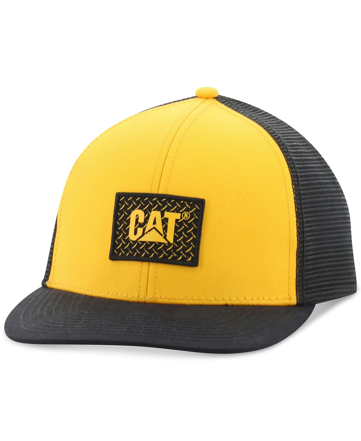 Caterpillar Work Diamond Plate Logo Hat Yellow