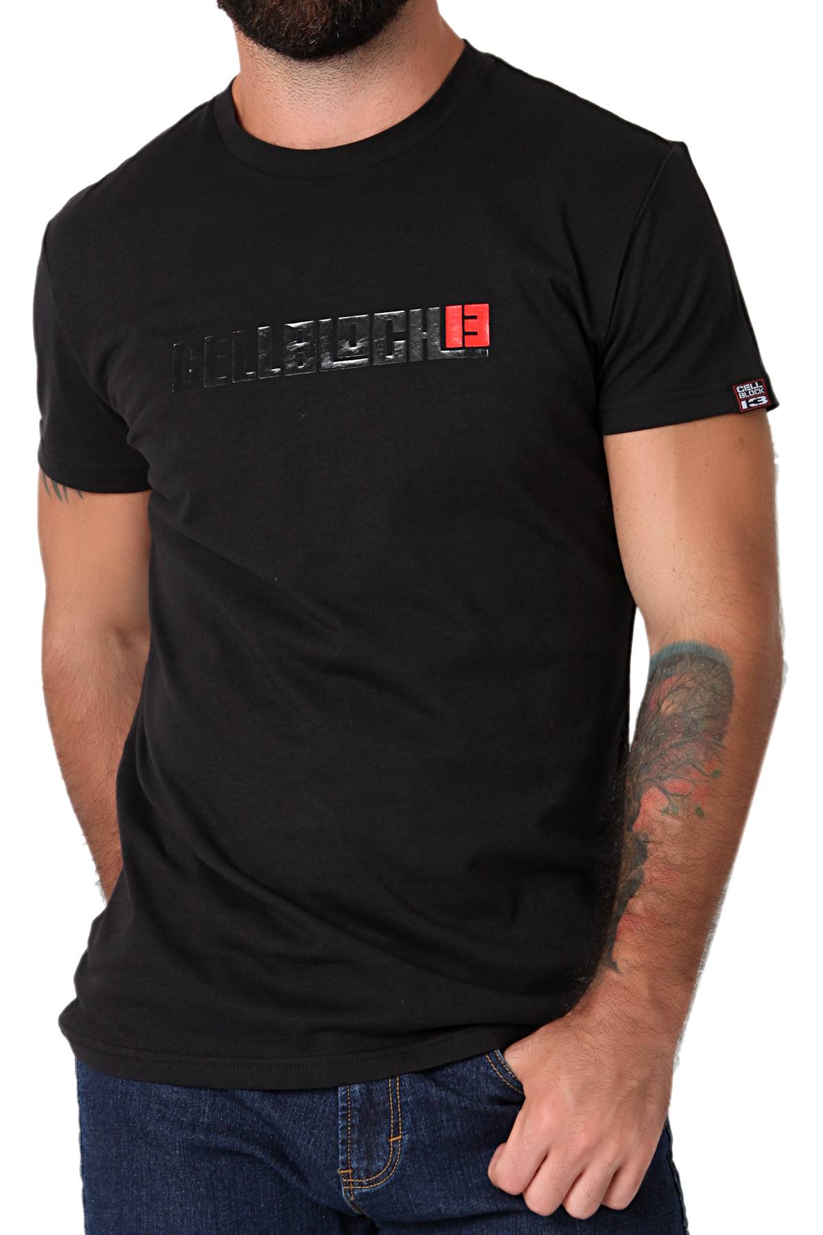 CellBlock 13 Black Original Logo Crew Neck T-Shirt – CheapUndies