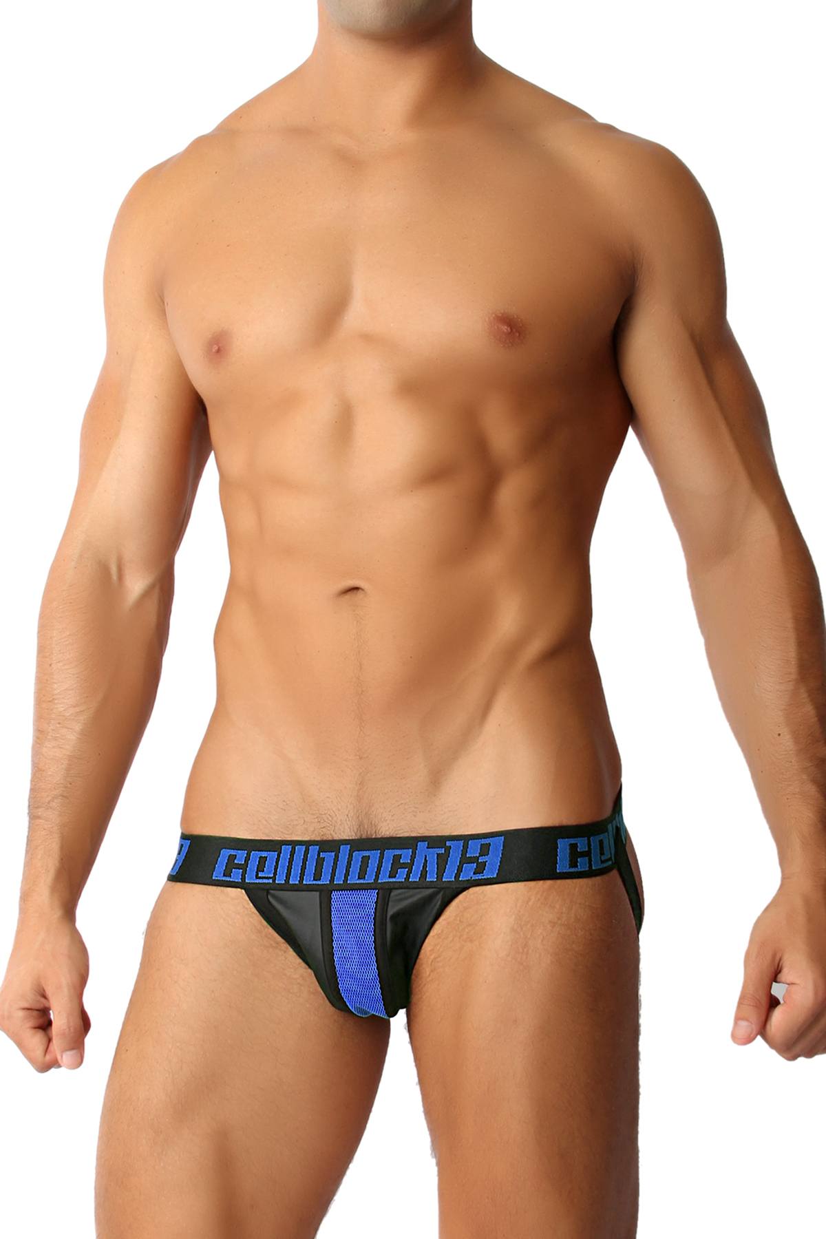 CellBlock 13 Blue Vector Rubber Jockstrap