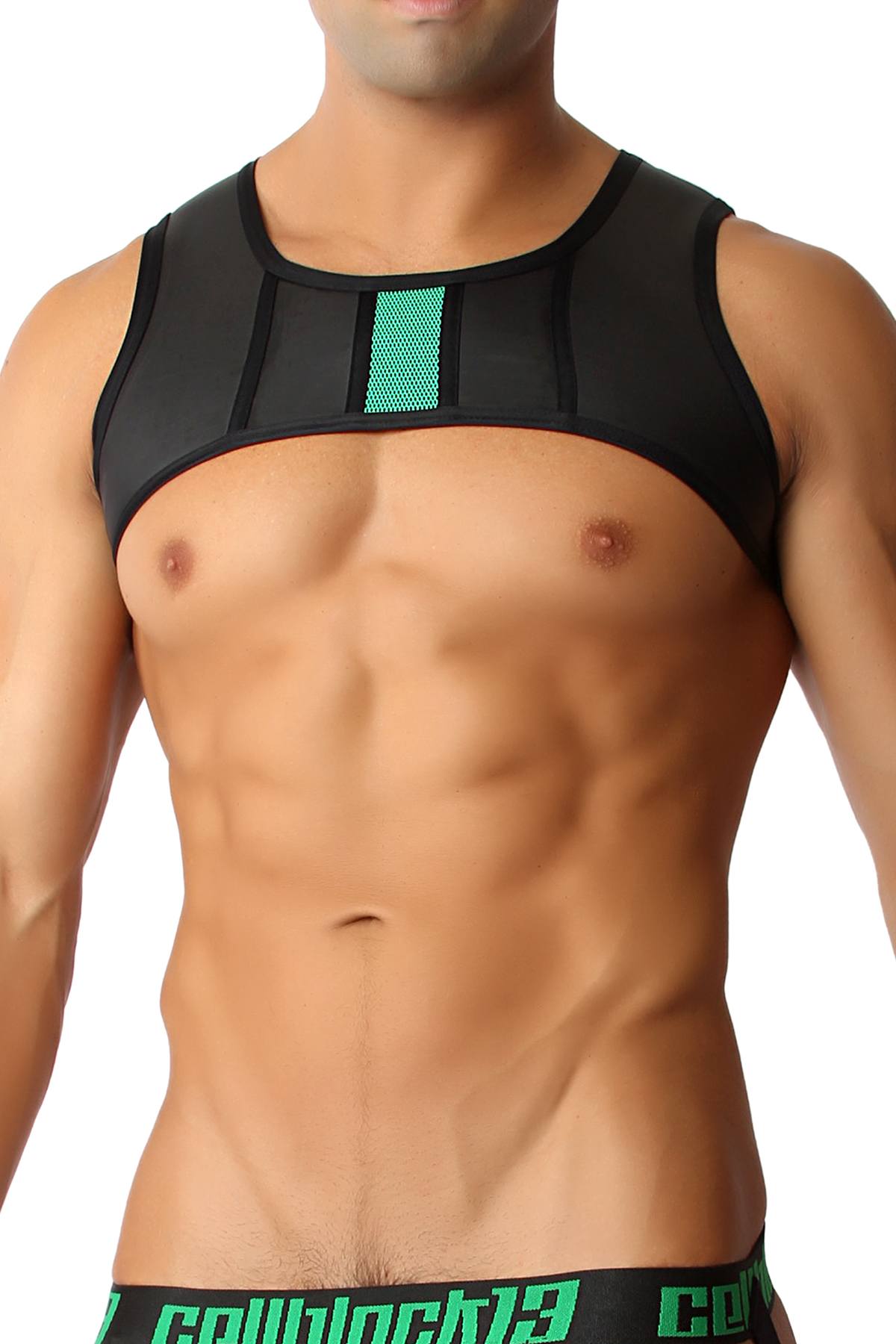 CellBlock 13 Green Vector Rubber Harness