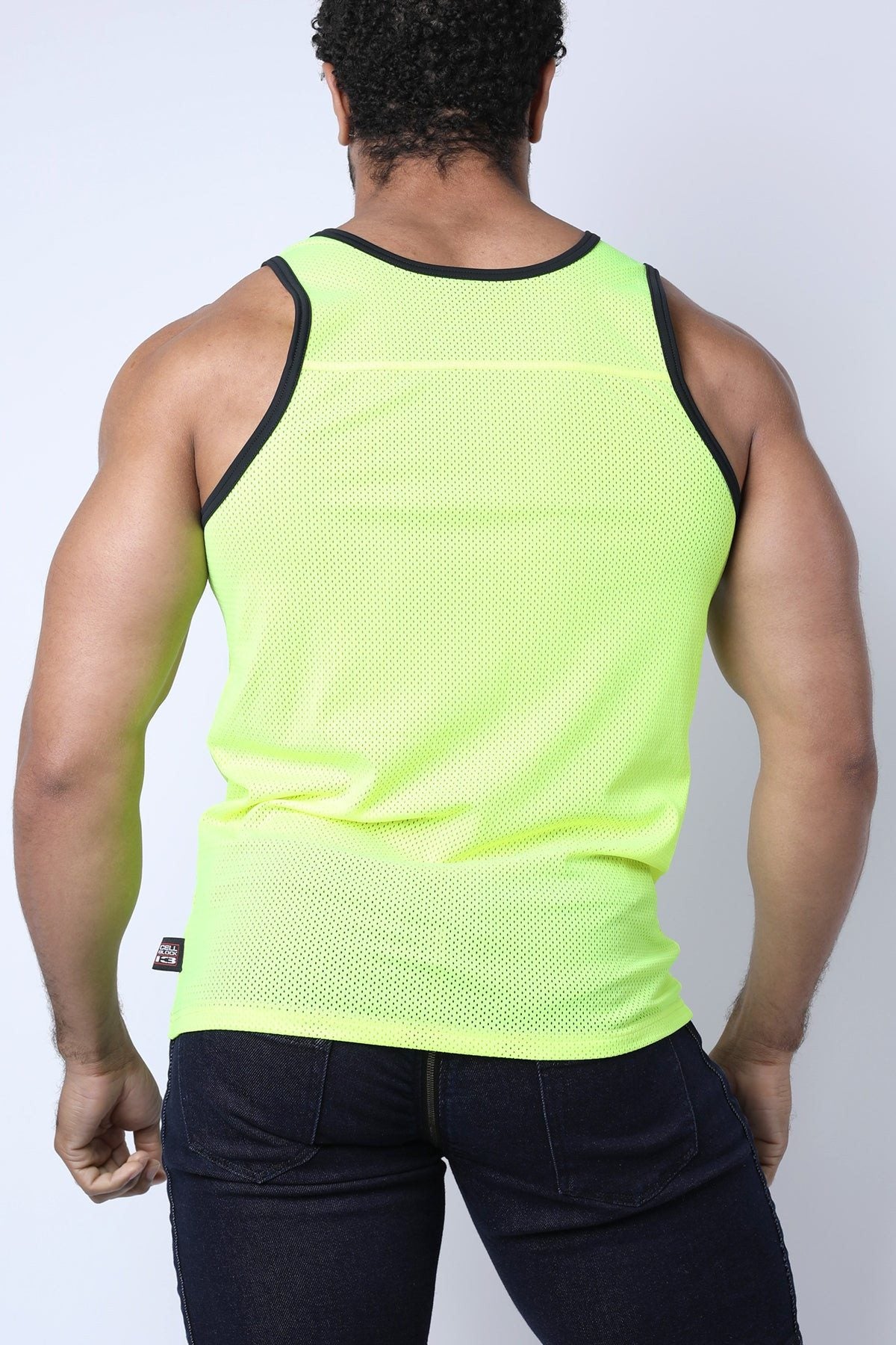 CellBlock 13 Yellow Linebacker Mesh Tank Top