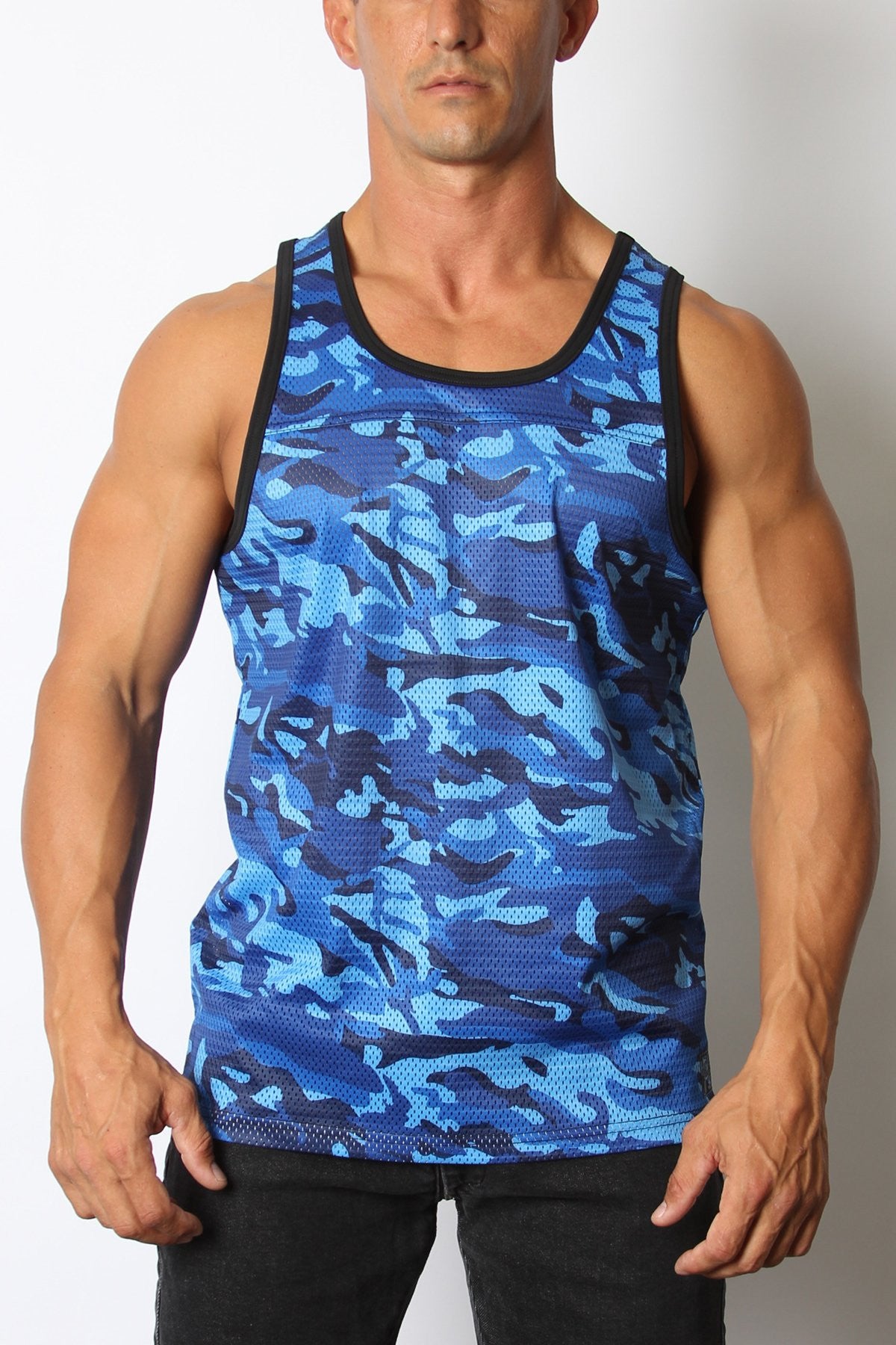 Cellblock 13 Blue Foxhole Camo Mesh Tank Top