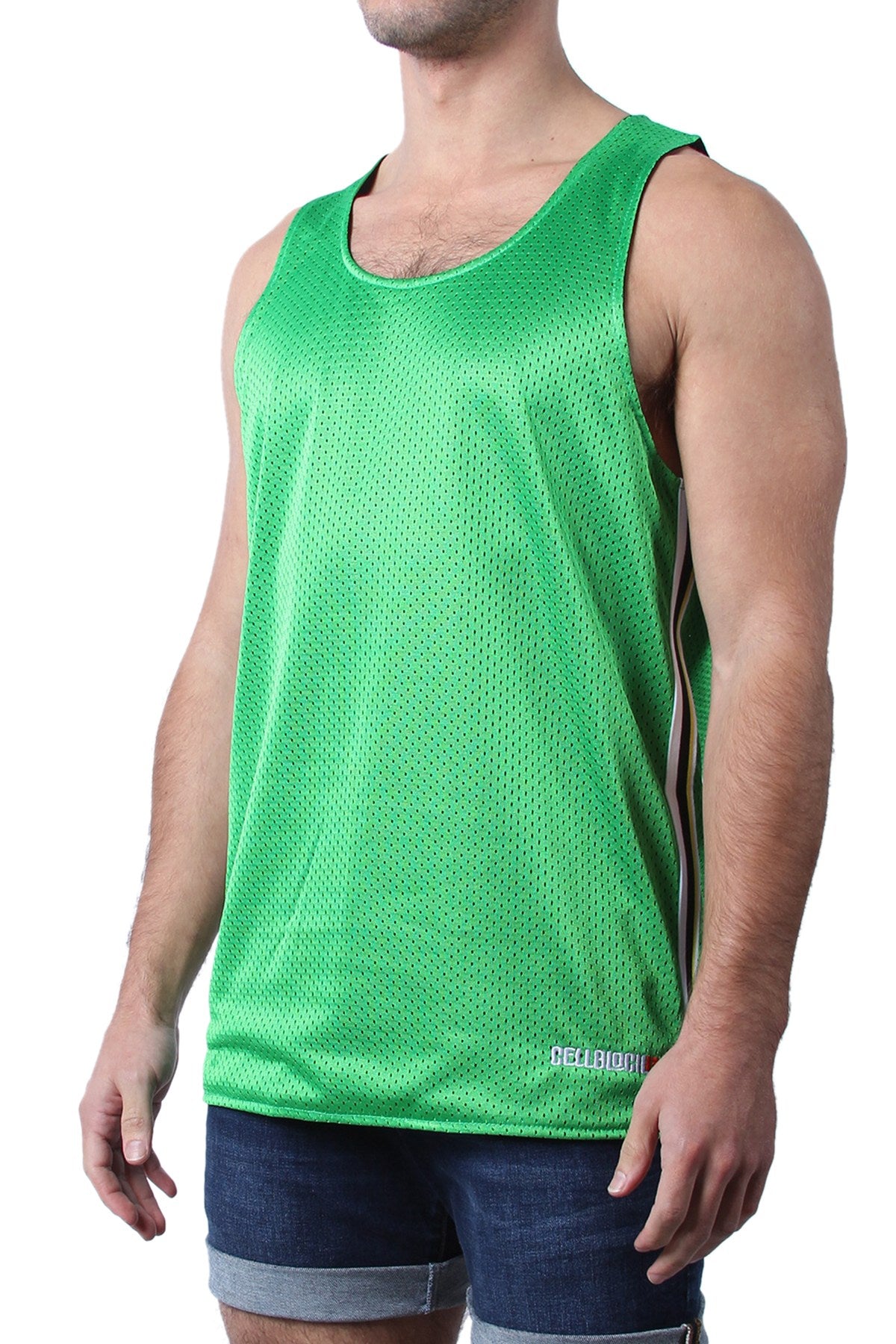 Cellblock 13 Green Crossover Reversible Mesh Tank Top