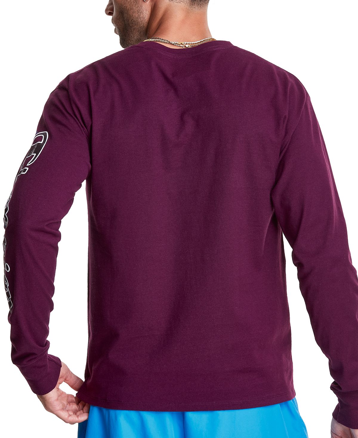 Champion Classic Logo Graphic Long-sleeve T-shirt Dark Berry