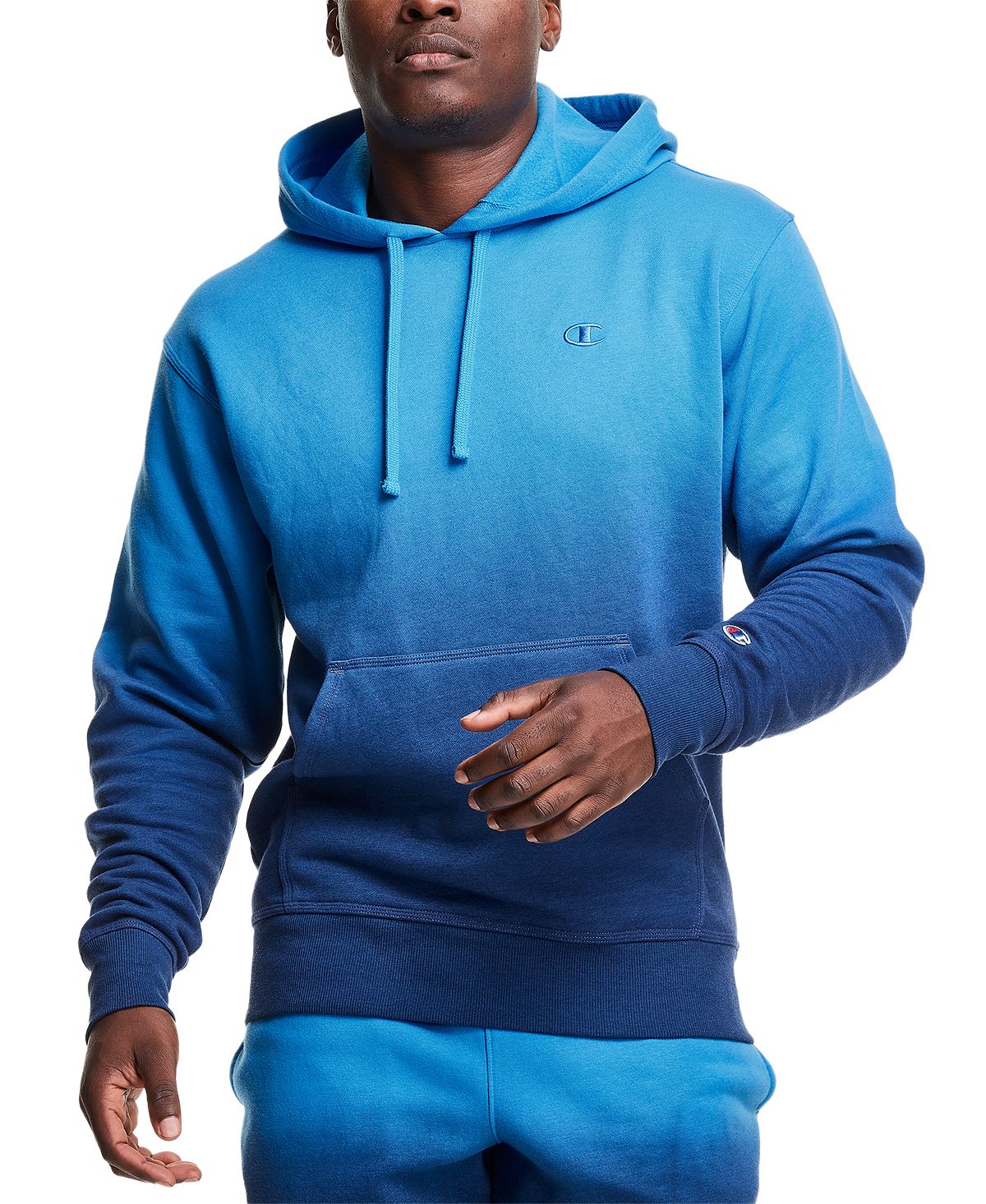 Champion Ombr Fleece Hoodie Dip Dye Balboa Blue