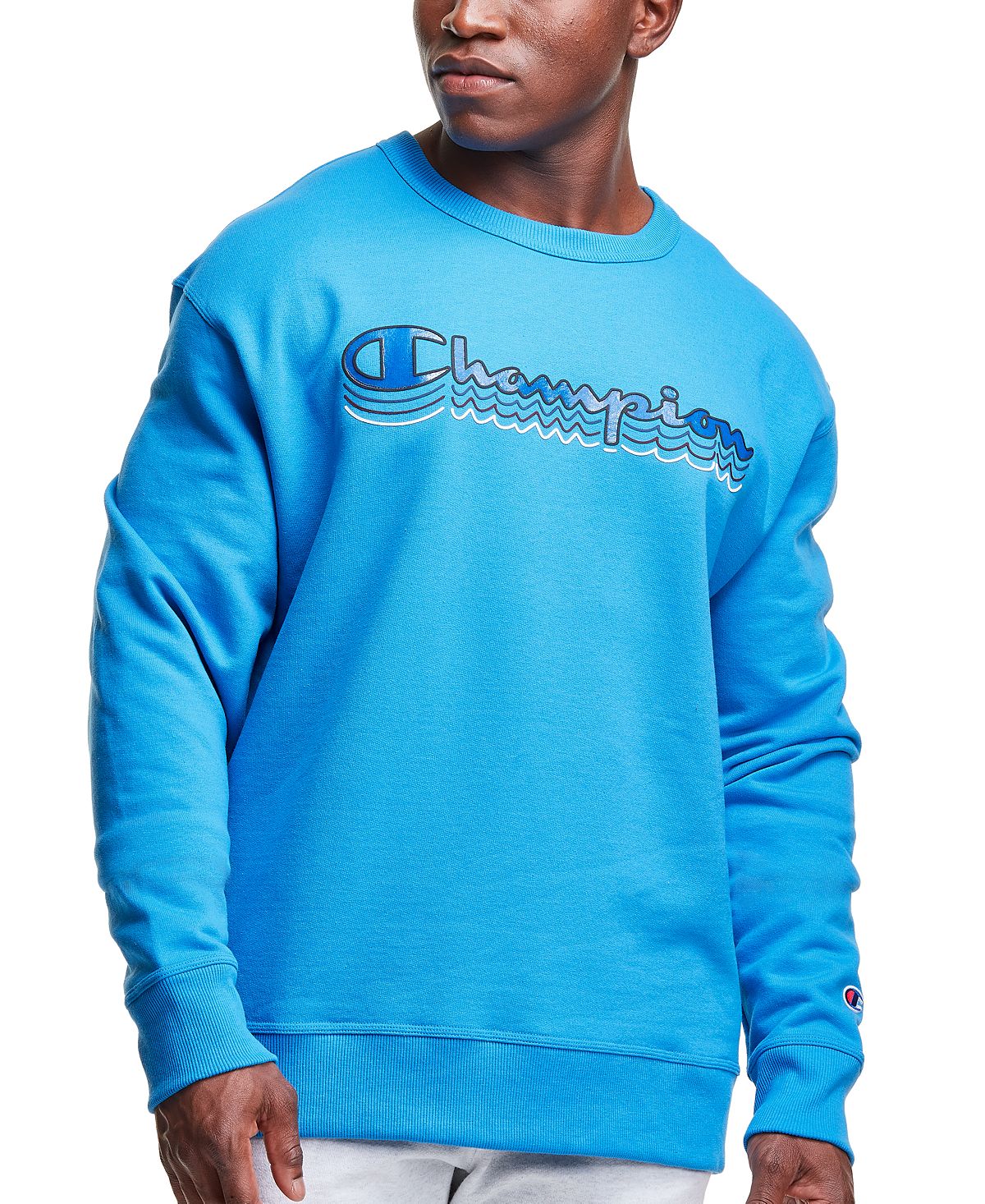 Champion Powerblend Logo Sweatshirt Balboa Blue