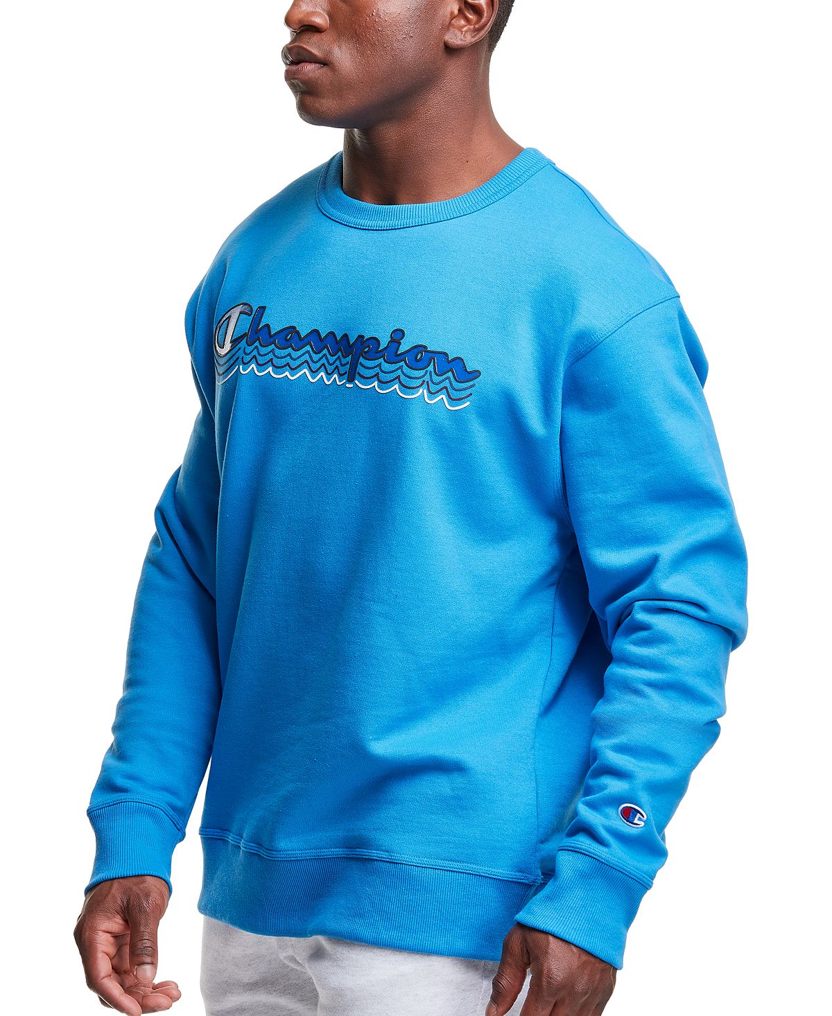 Champion Powerblend Logo Sweatshirt Balboa Blue