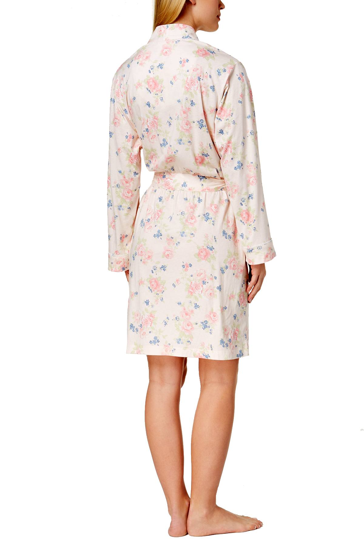 Charter Club Intimates Rambling Rose-Print Cotton Robe