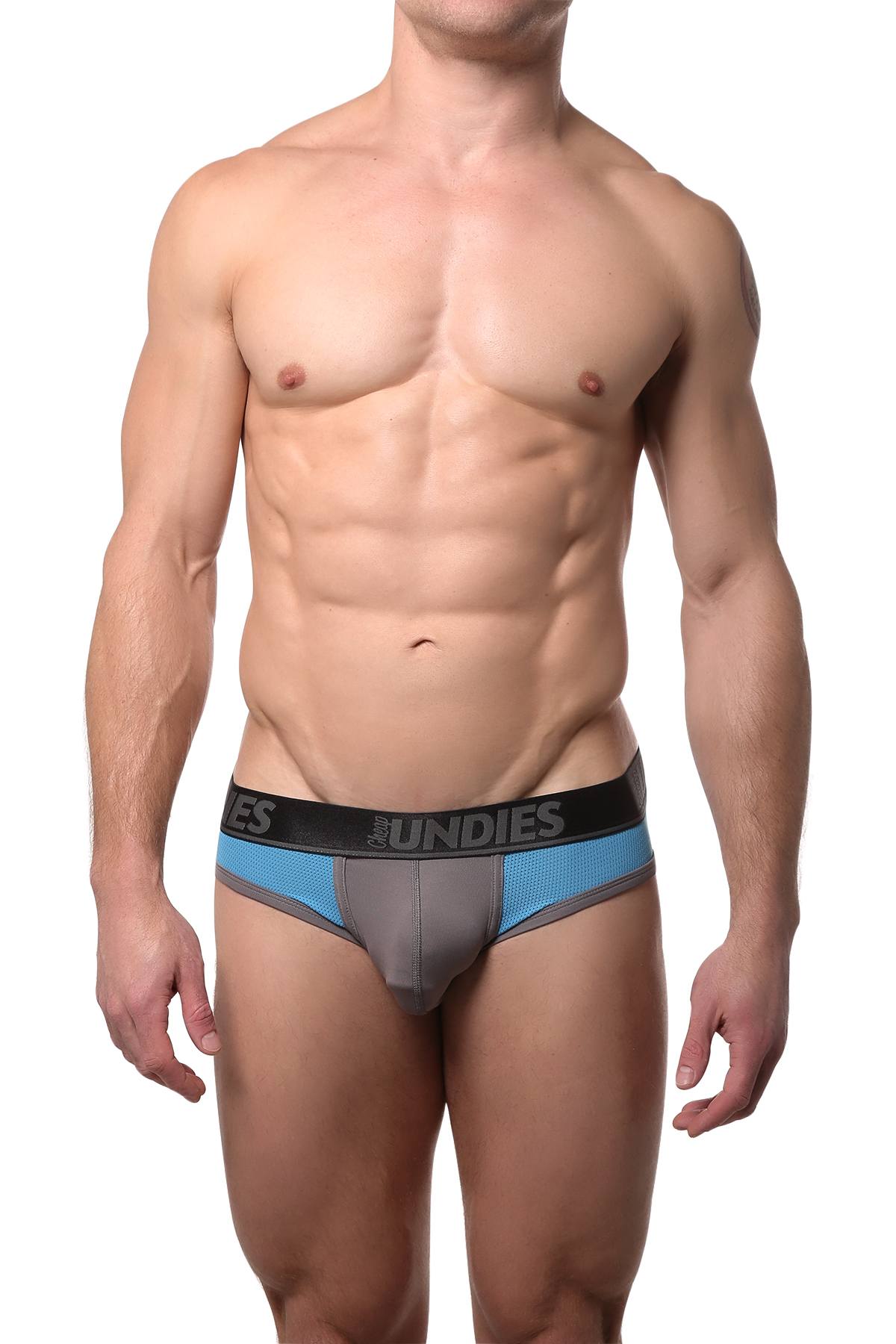 CheapUndies Blue/Grey Cool Mesh Brief