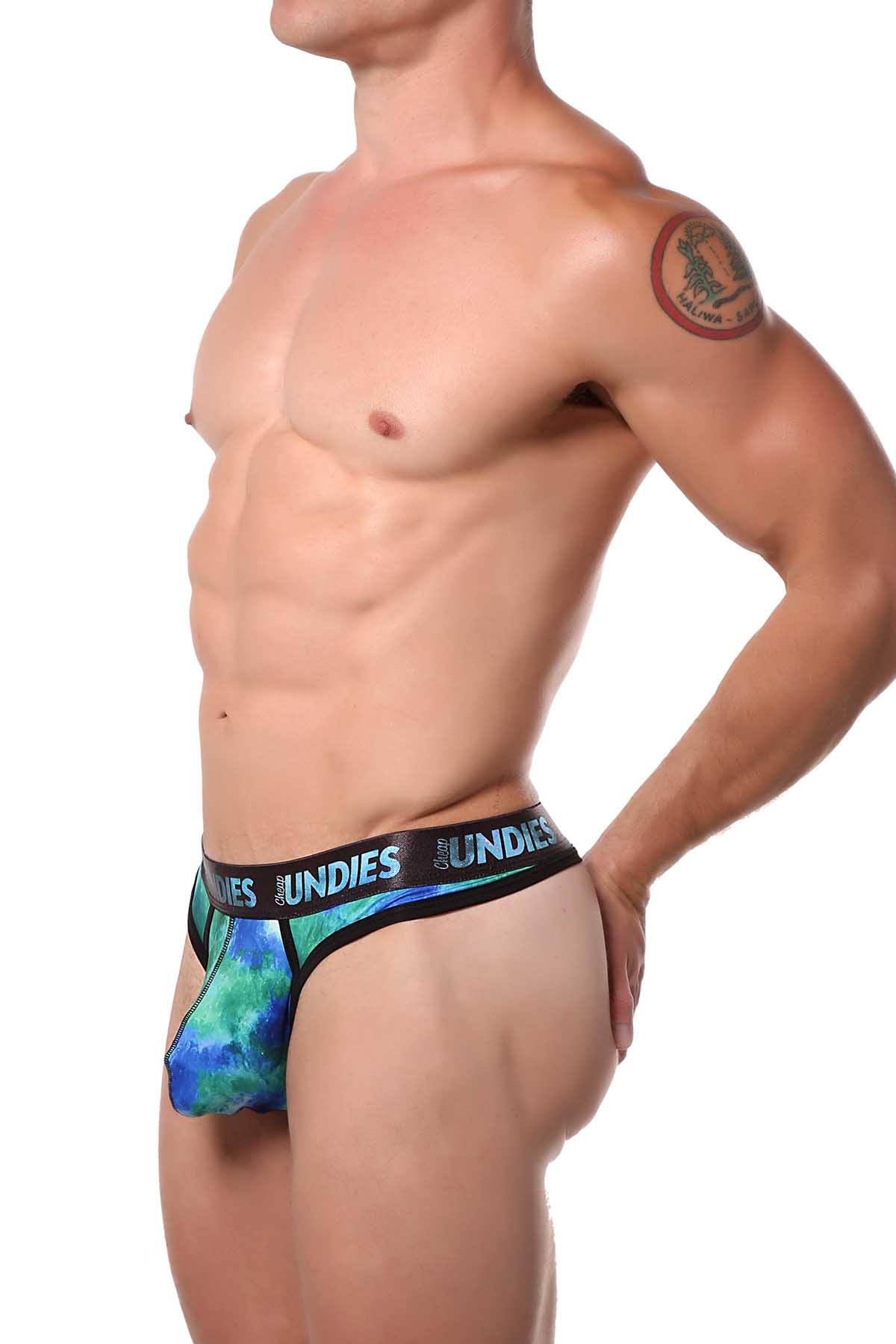 CheapUndies Green Galaxy Thong