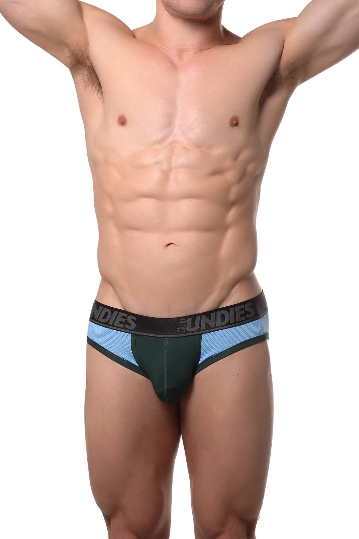 CheapUndies Light Blue/Green Cool Mesh Brief