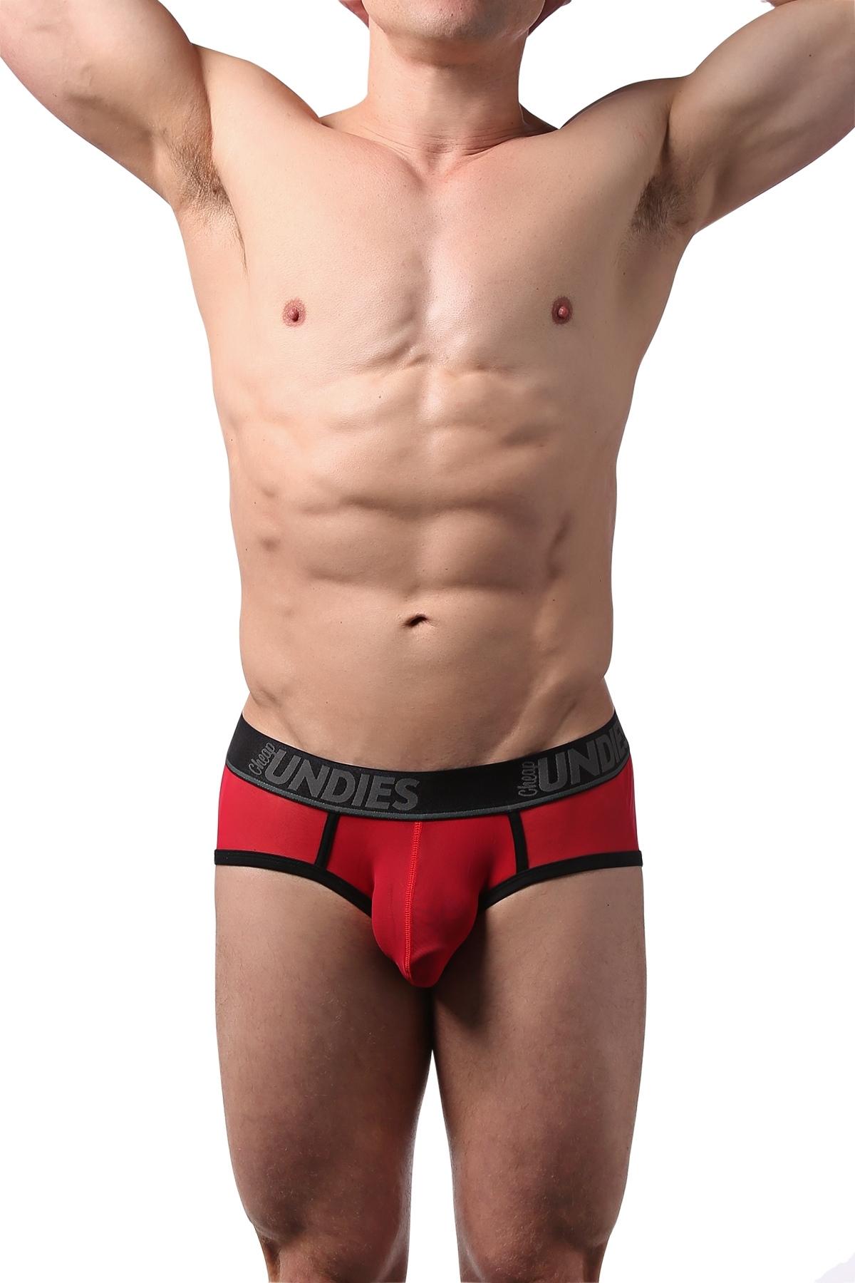 CheapUndies Red Mesh Brief