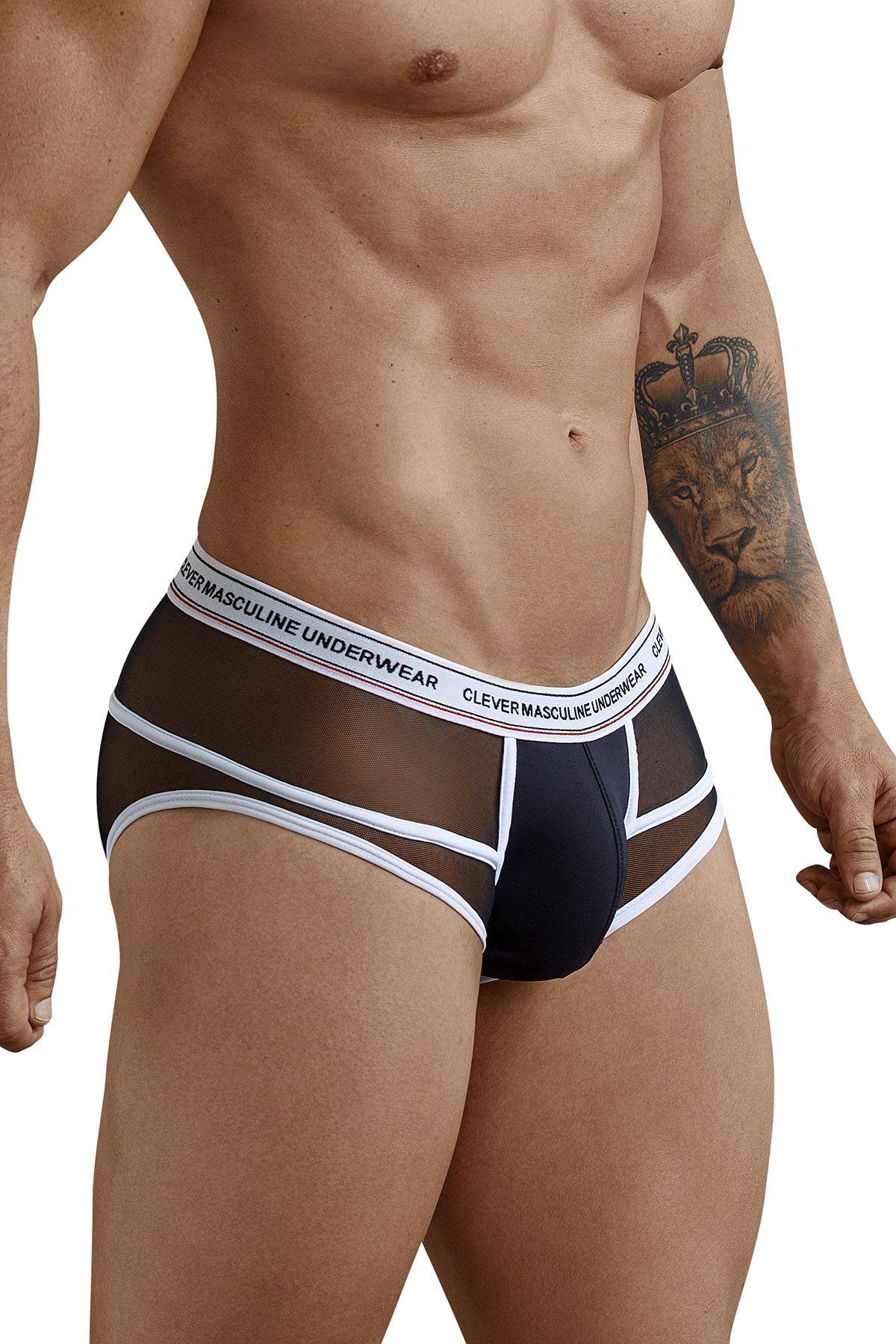 Clever Black Asian Piping Brief