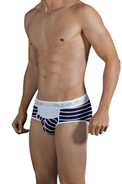 Clever Dark-Blue Wine Piping Brief