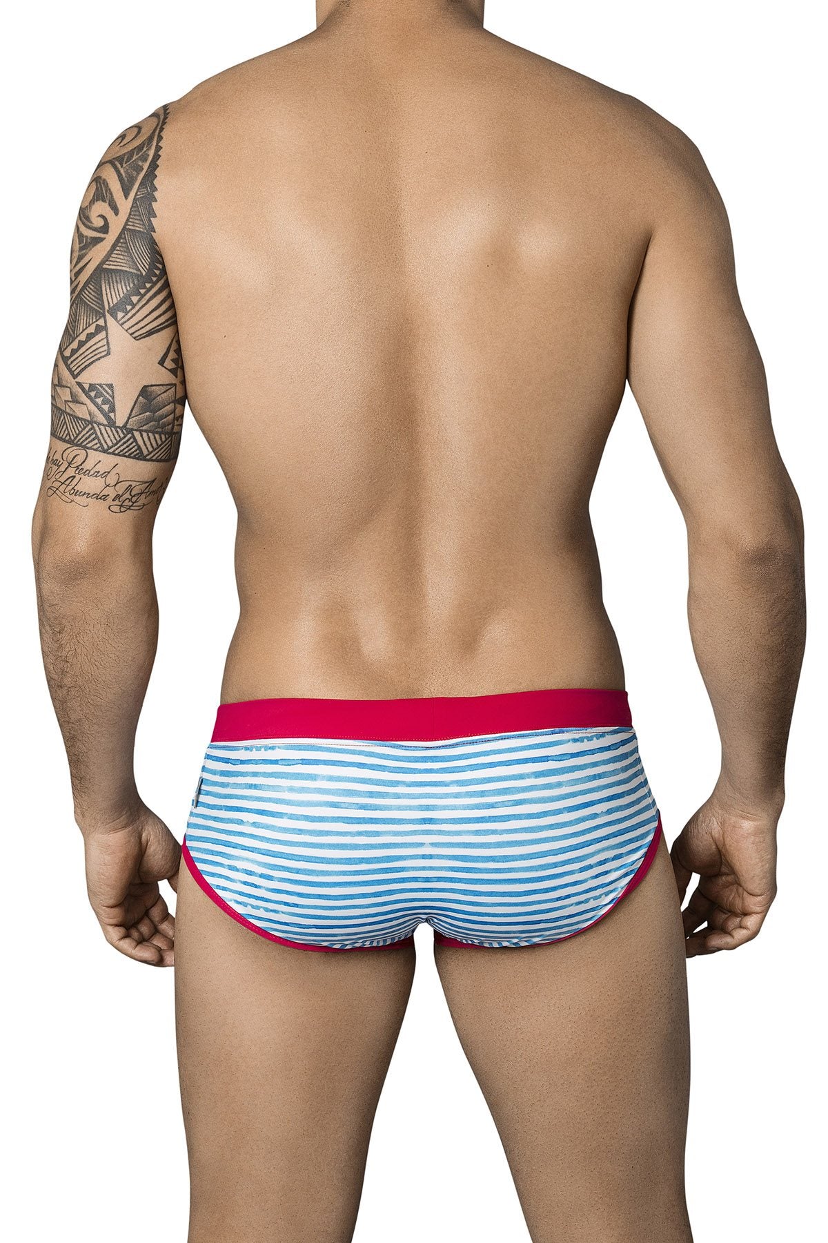 Clever Red/White/Blue Contemporary Swim Brief