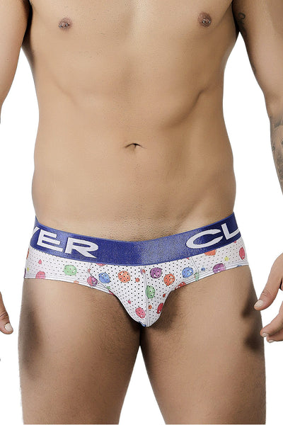 Clever White/Multi Limited Edition Bubble Latin Brief