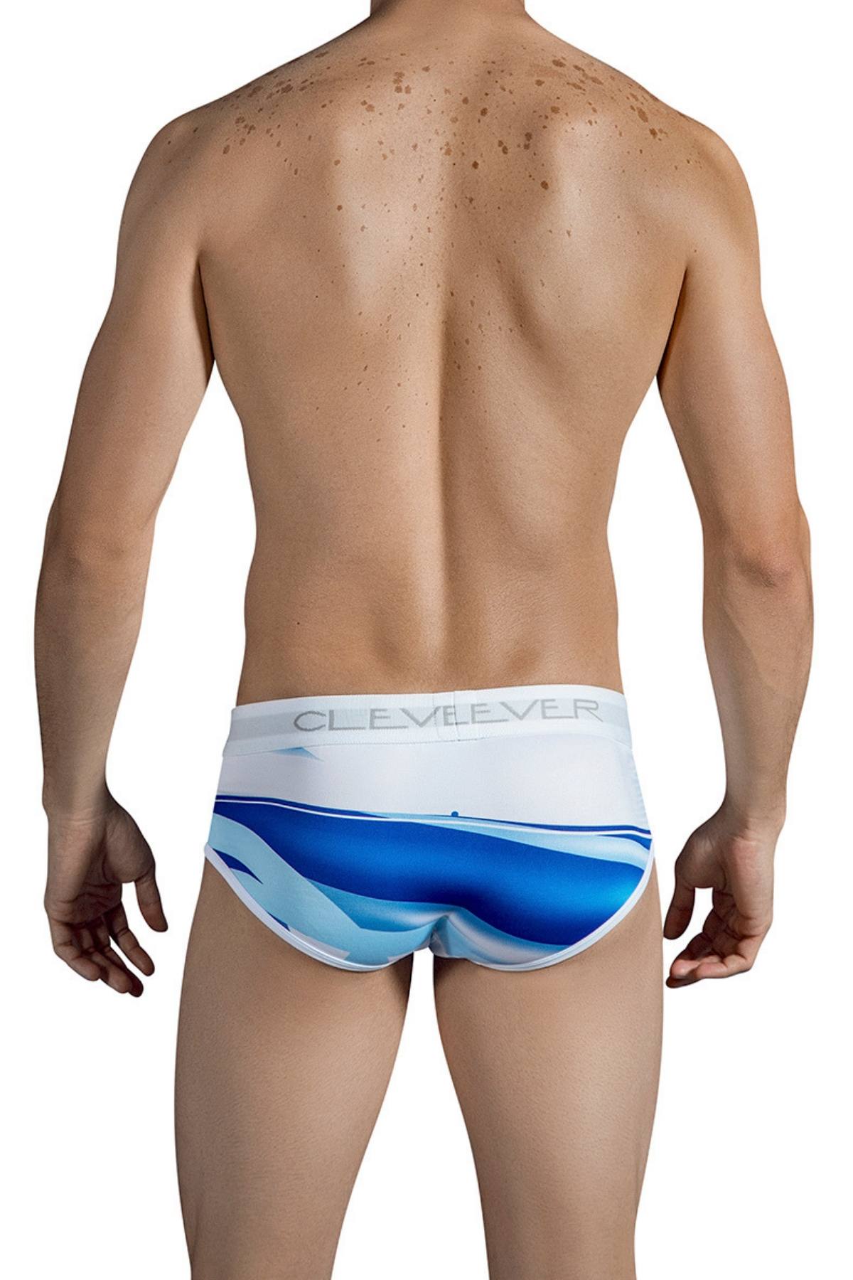 Clever White Waves Piping Brief