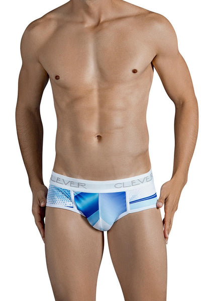 Clever White Waves Piping Brief