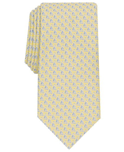 Club Room Classic Sailboat Neat Tie Yellow