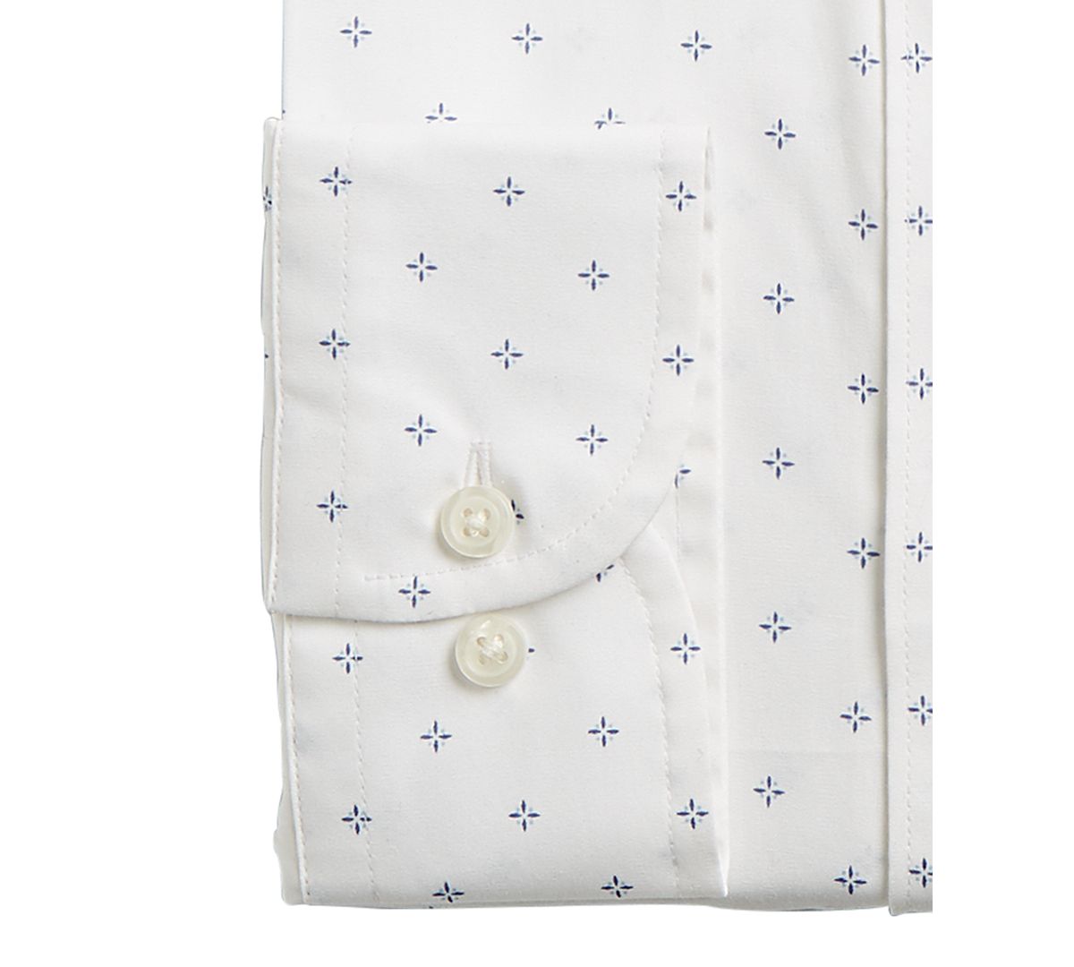 Club Room Classic/regular Fit Stretch Pine Print Dress Shirt White/Navy