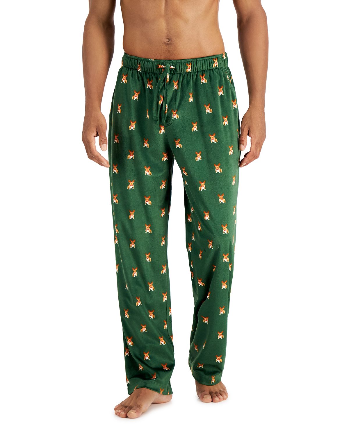 Club Room Printed Fleece Pajama Pants Reindeer Dog – CheapUndies