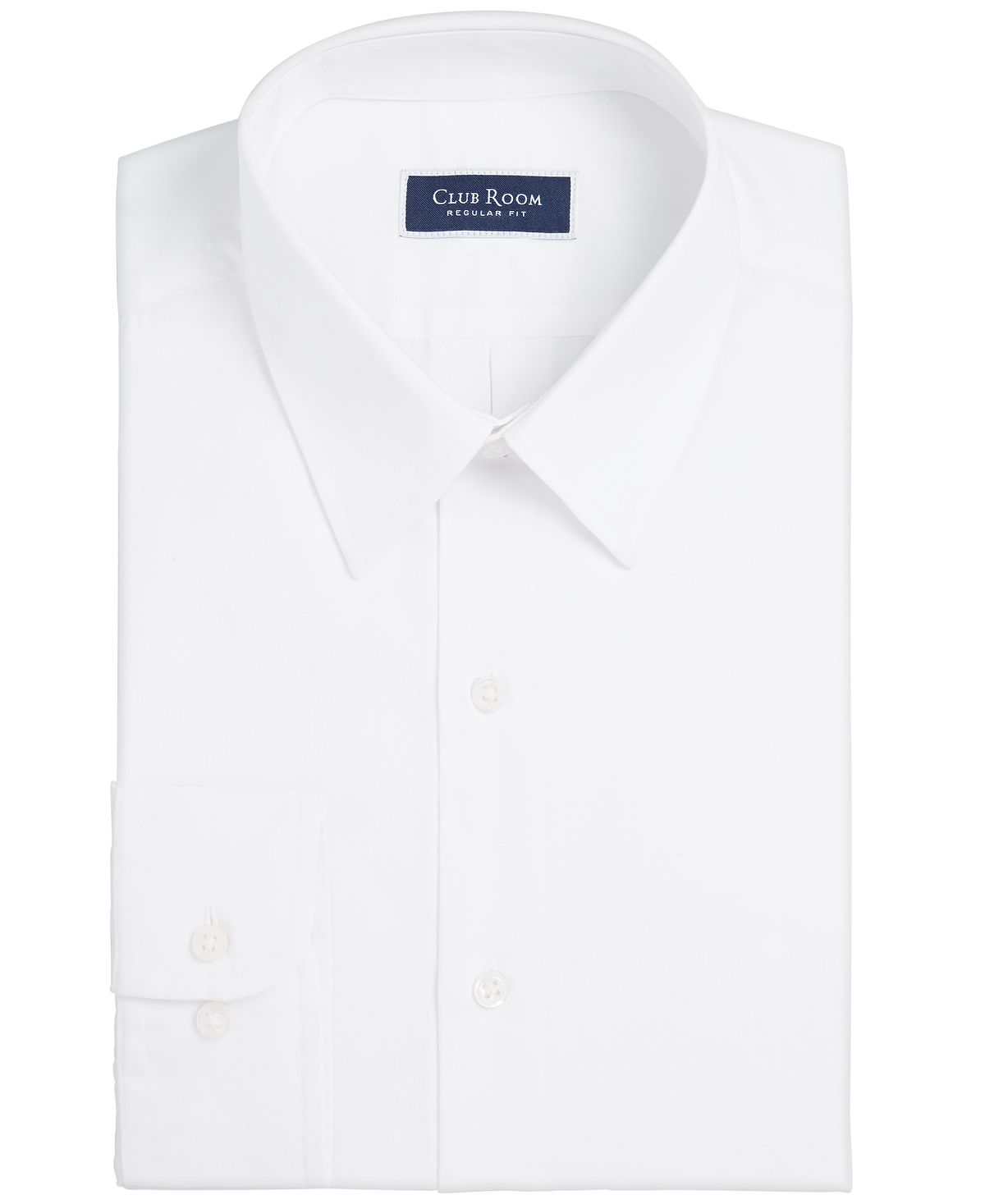 Club Room Regular Fit Solid Dress Shirt White