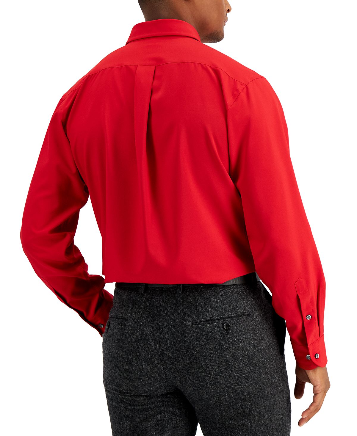 Club Room Regular Fit Traveler Dress Shirt Tango Red