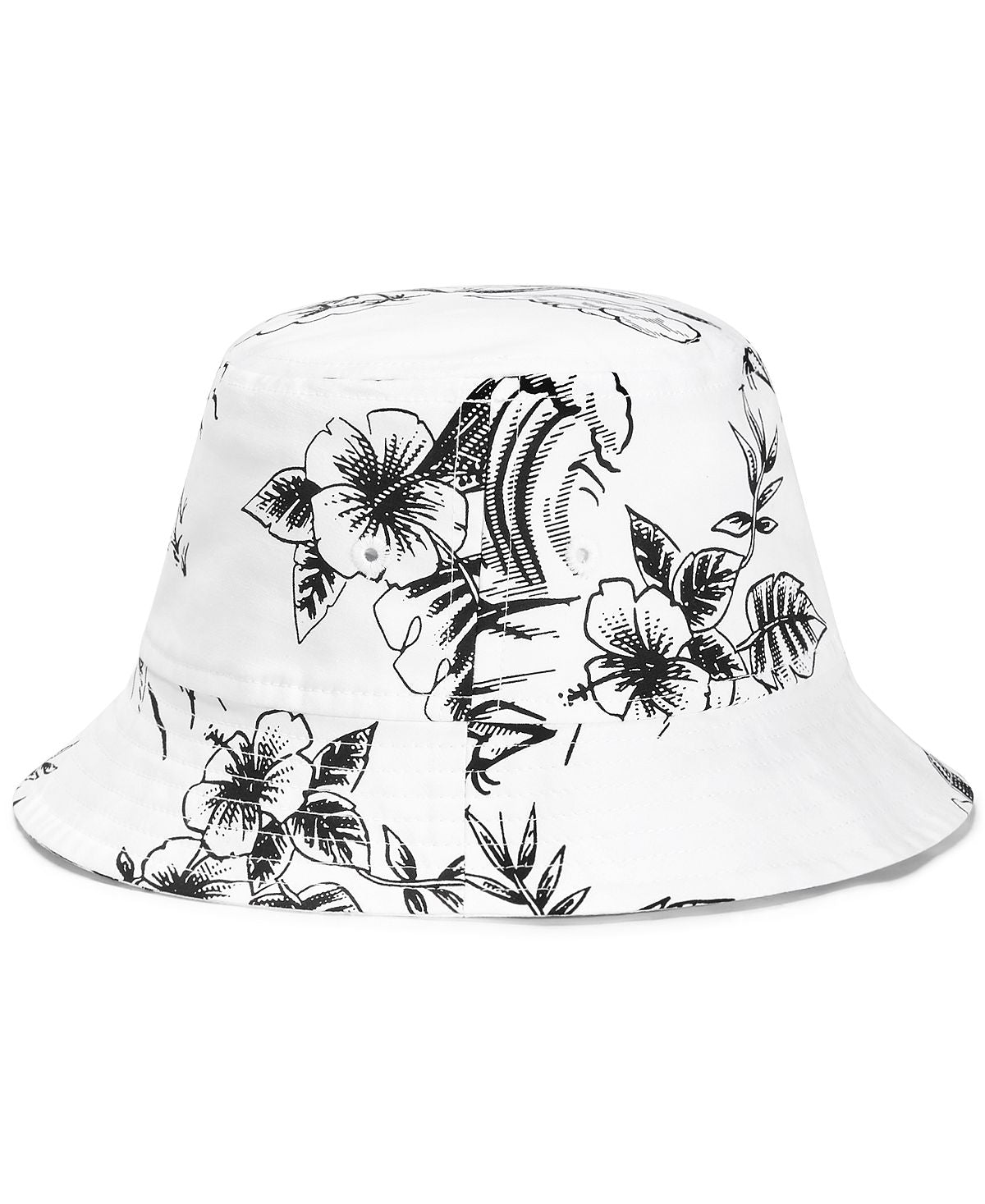 Club Room Tropical-print Bucket Hat White