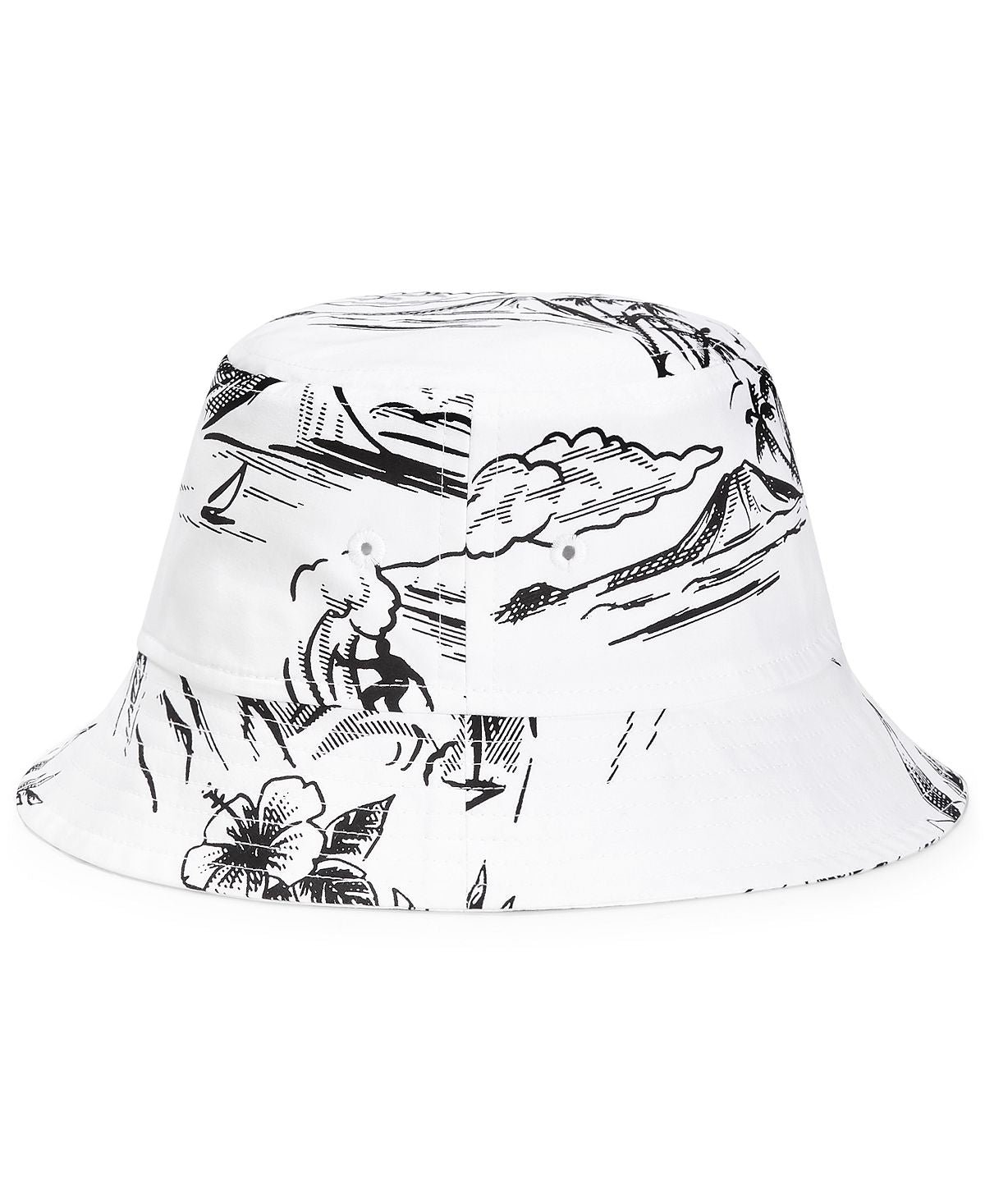 Club Room Tropical-print Bucket Hat White