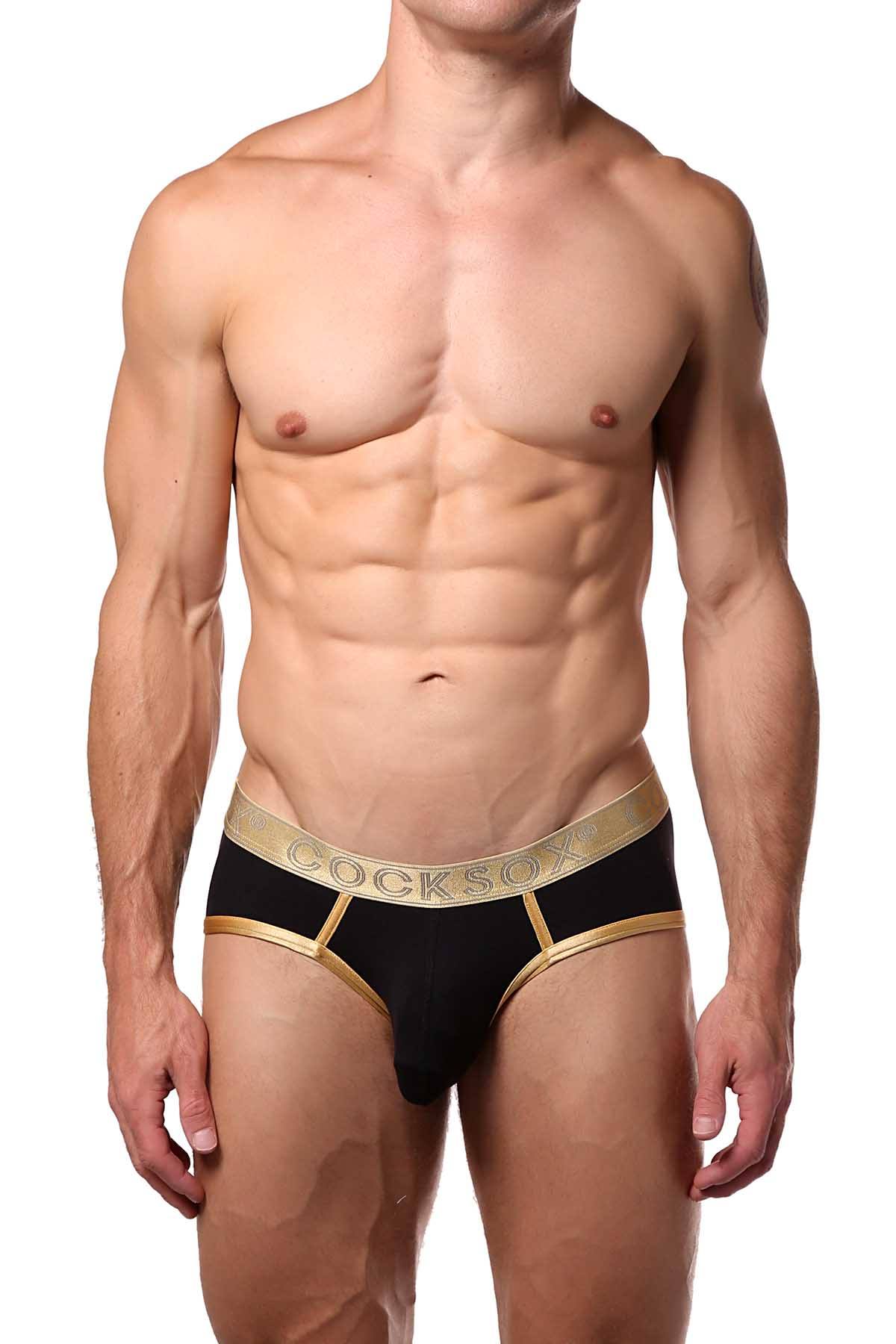 Cocksox Blackgold Shimmer Contour Pouch Sports Brief Cheapundies 6401