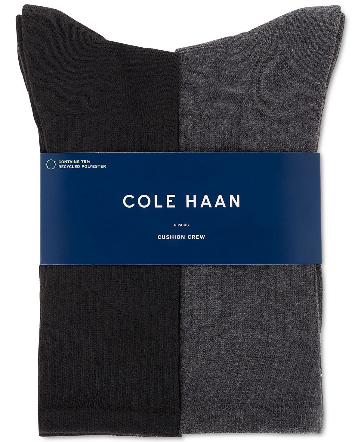 Cole Haan 6-pk. Crew Socks Black/white/grey