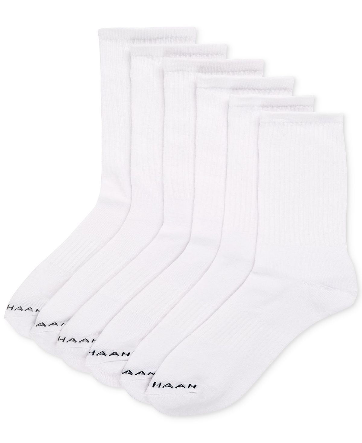 Cole Haan 6-pk. Crew Socks White