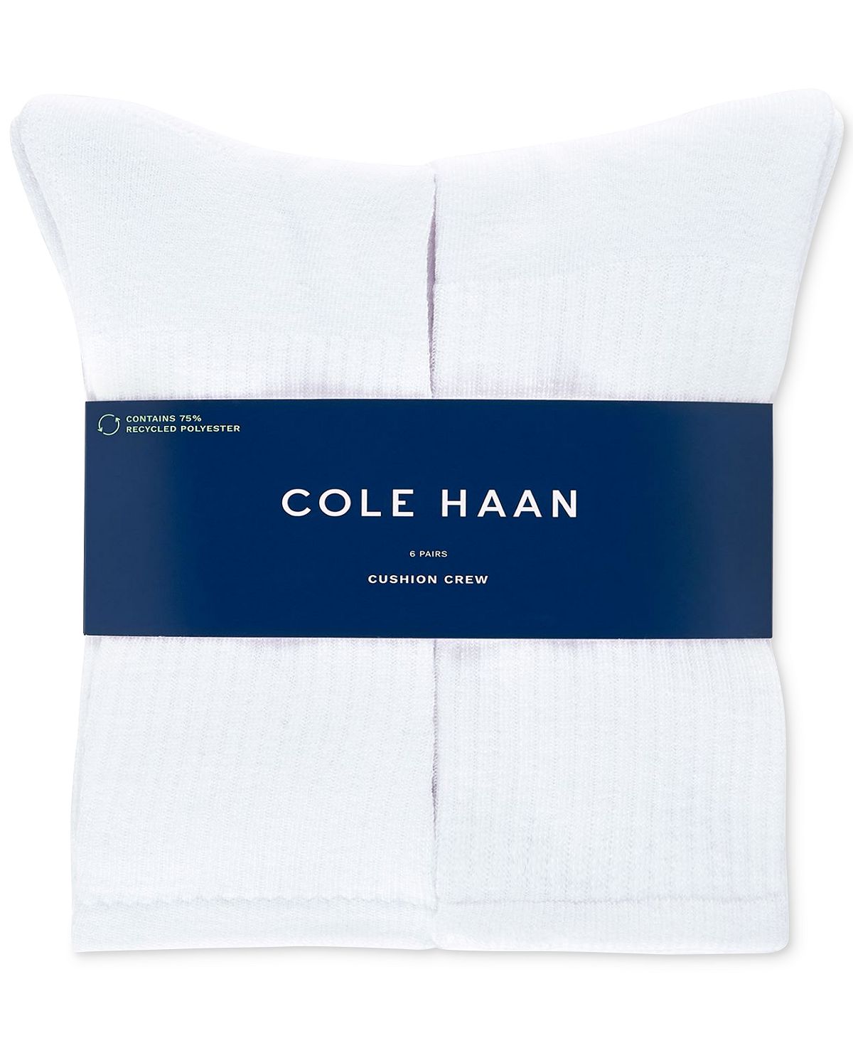 Cole Haan 6-pk. Crew Socks White