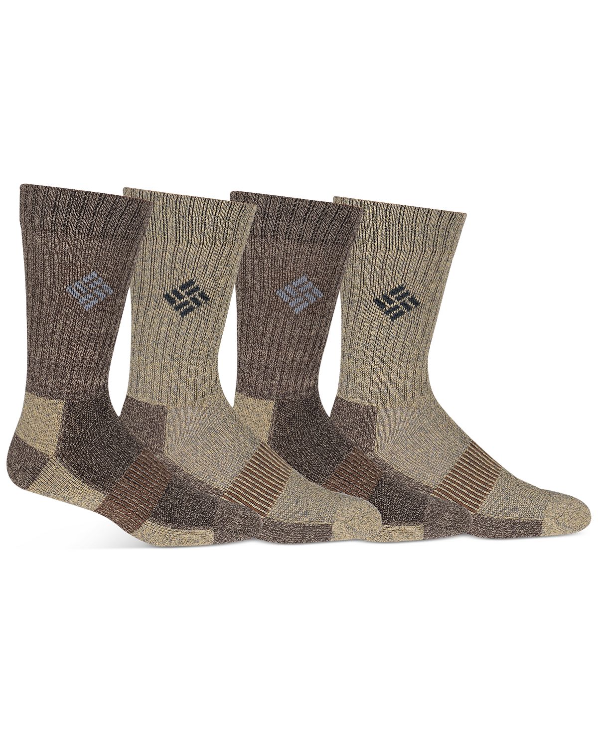 Columbia 4-pk. Moisture-control Crew Socks Khaki