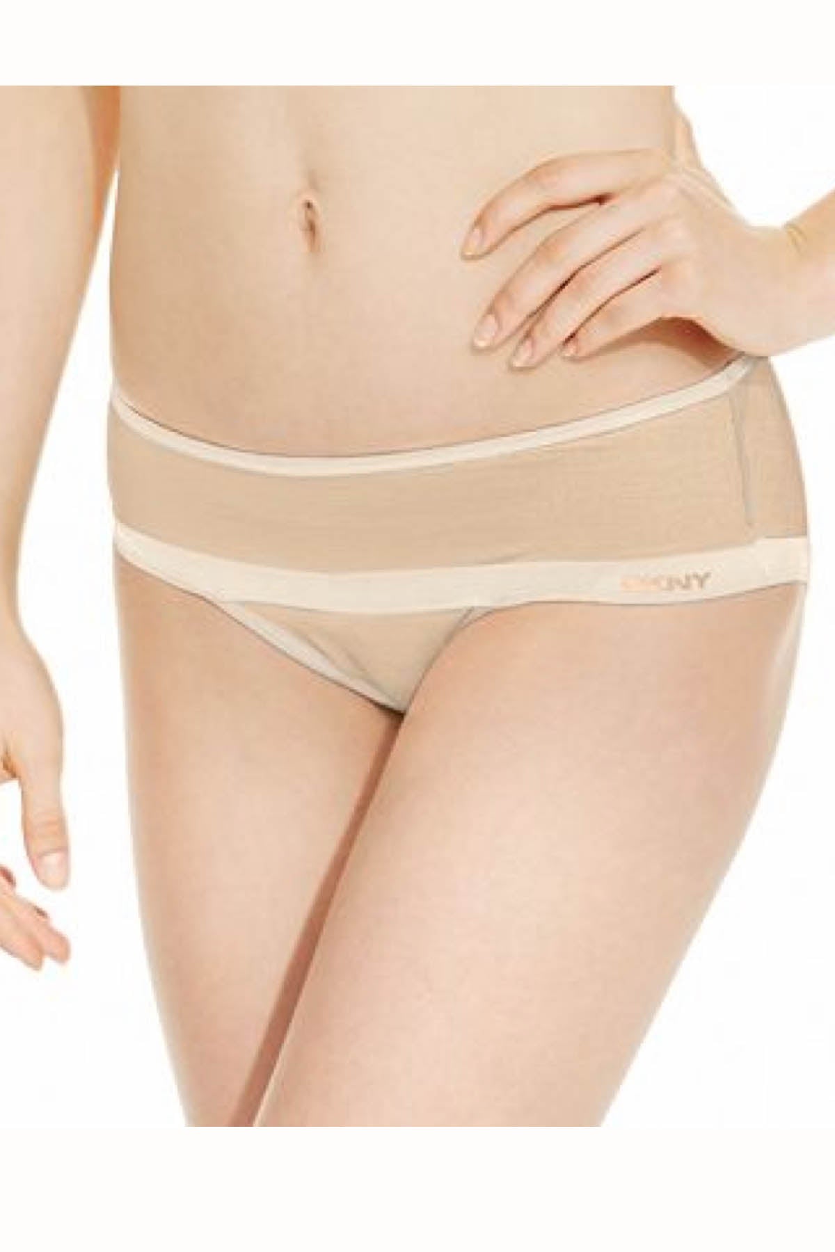 DKNY Beige Modern Lights Mesh Hipster Brief