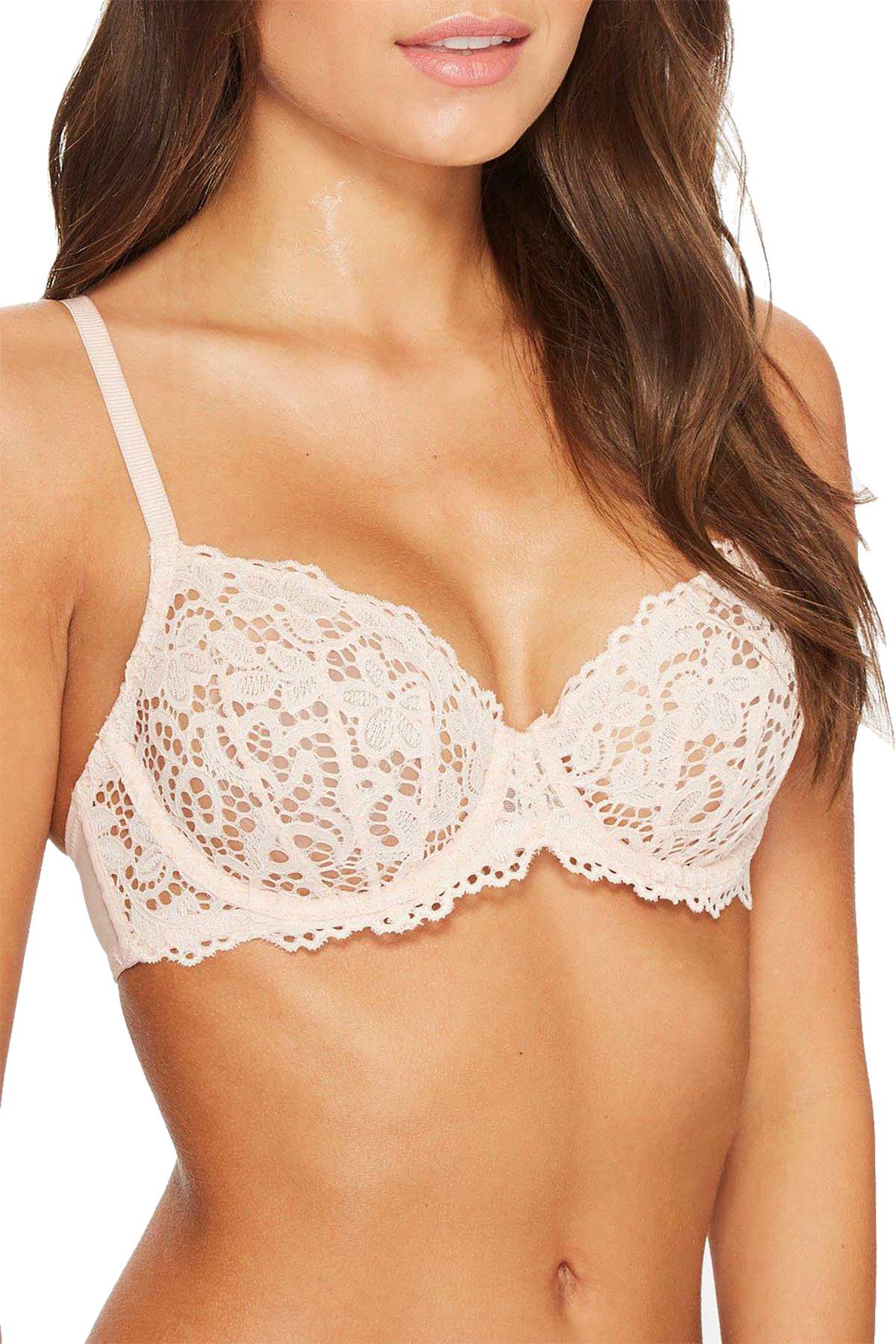 DKNY Rosewater Classic Lace Unlined Demi Bra