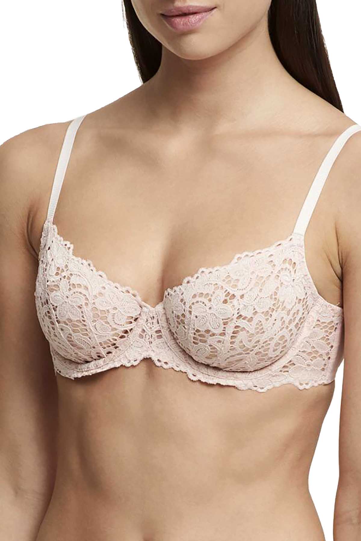 DKNY Rosewater Classic Lace Unlined Demi Bra