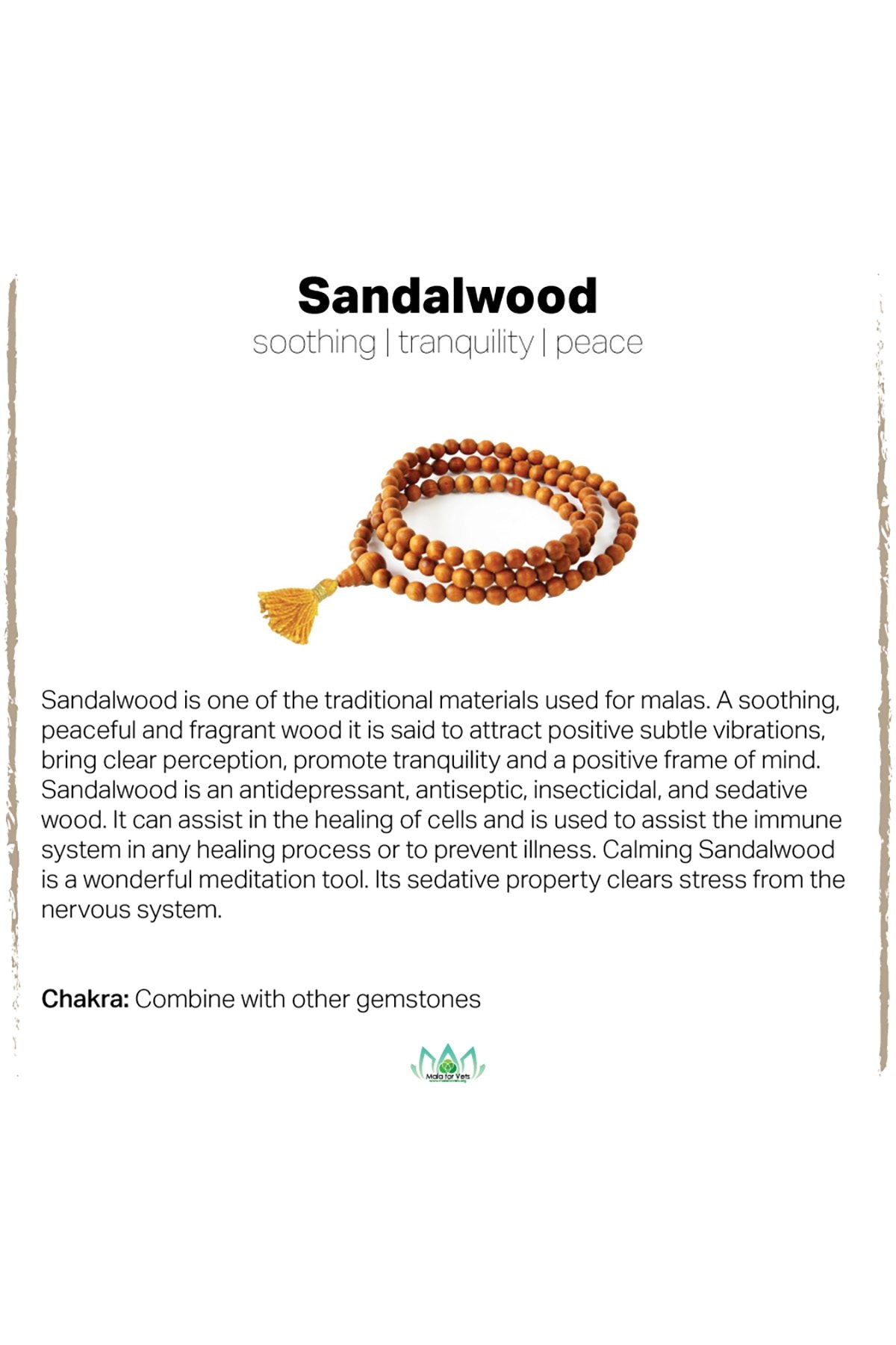 Dark Sandalwood Adjustable Beaded Meditation Bracelet